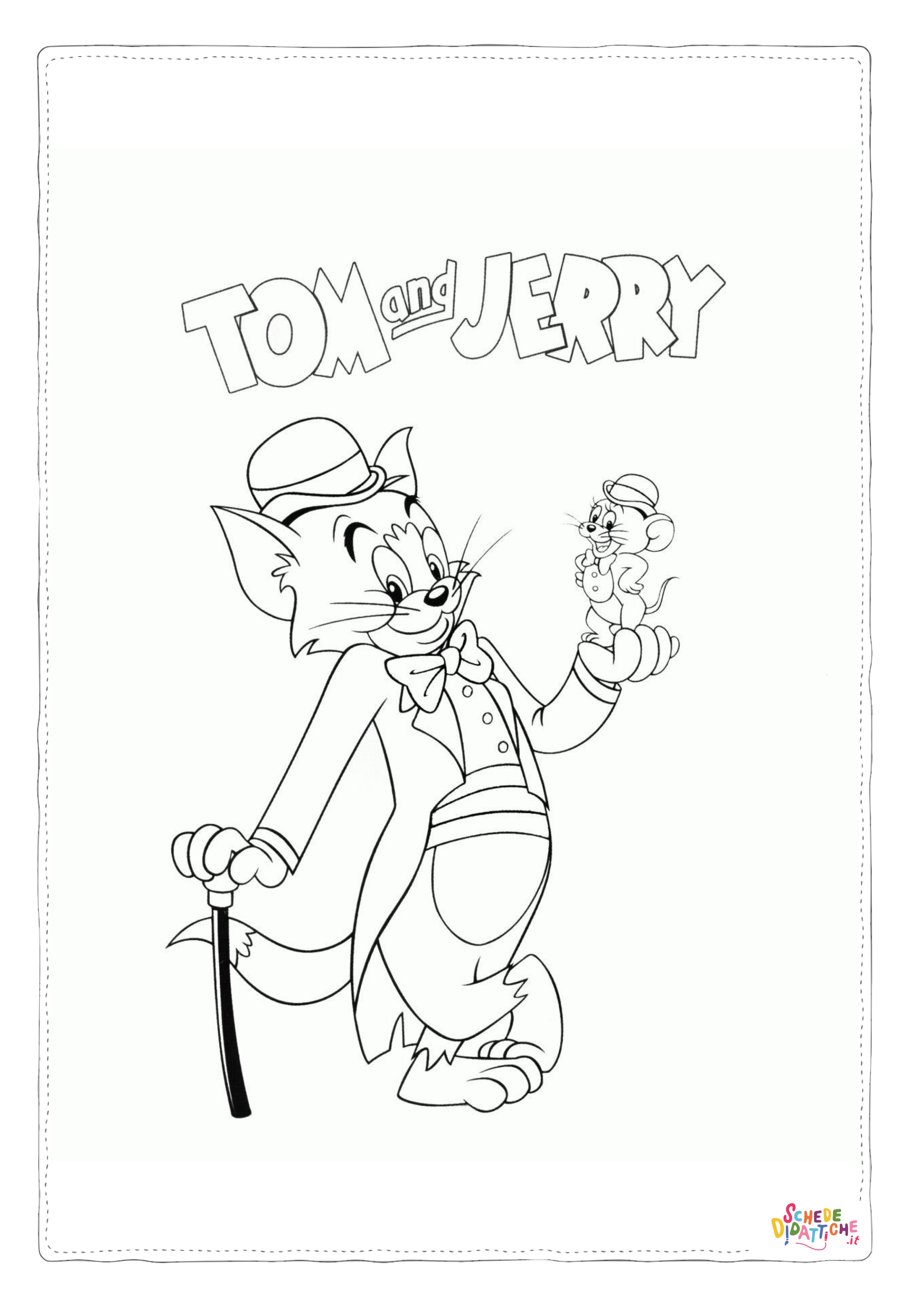 Disegno "Disegno di Tom e Jerry da stampare e colorare 56" Disegno di Tom e Jerry da stampare e colorare 56