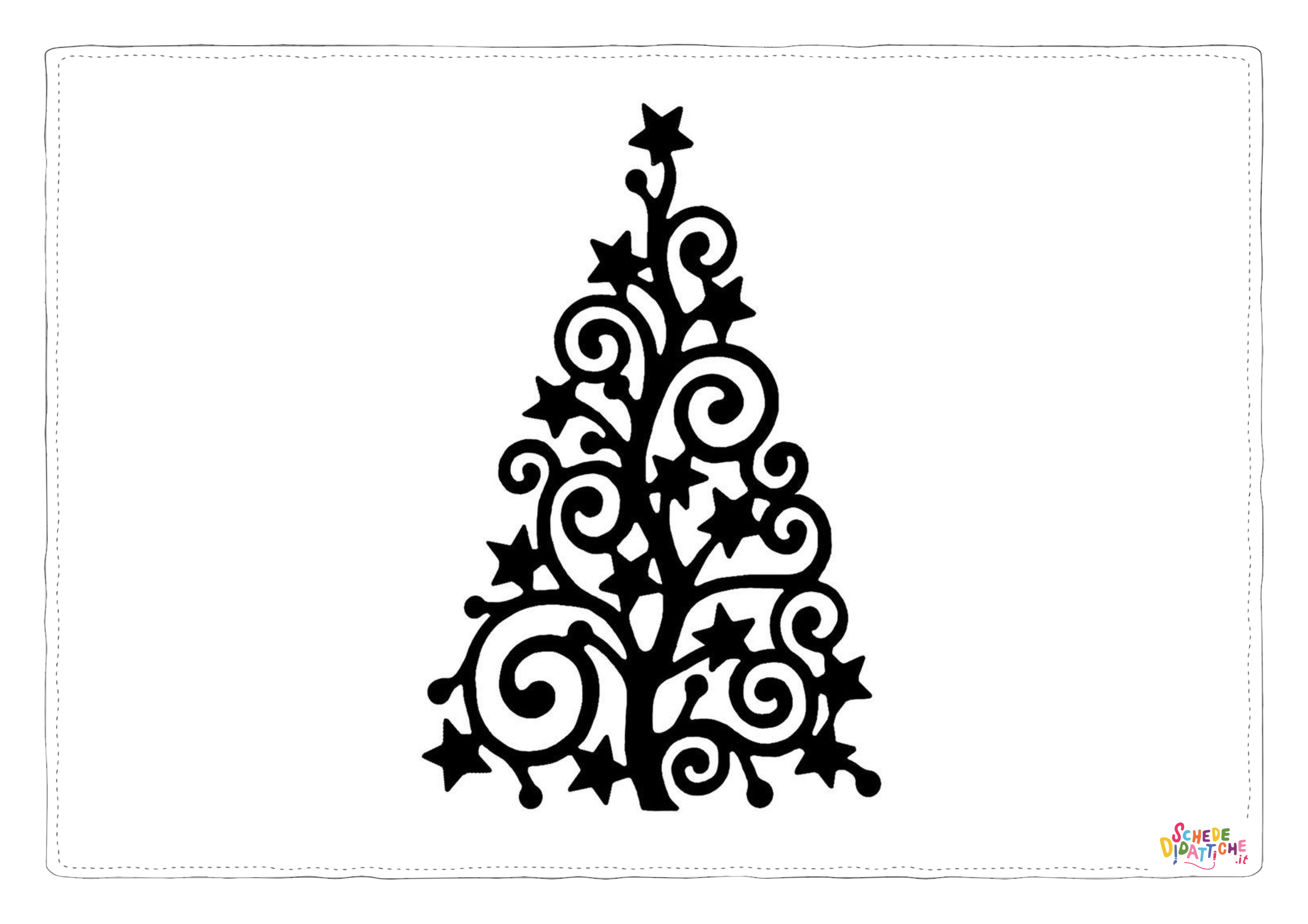 Disegno di albero di Natale da stampare e colorare 95