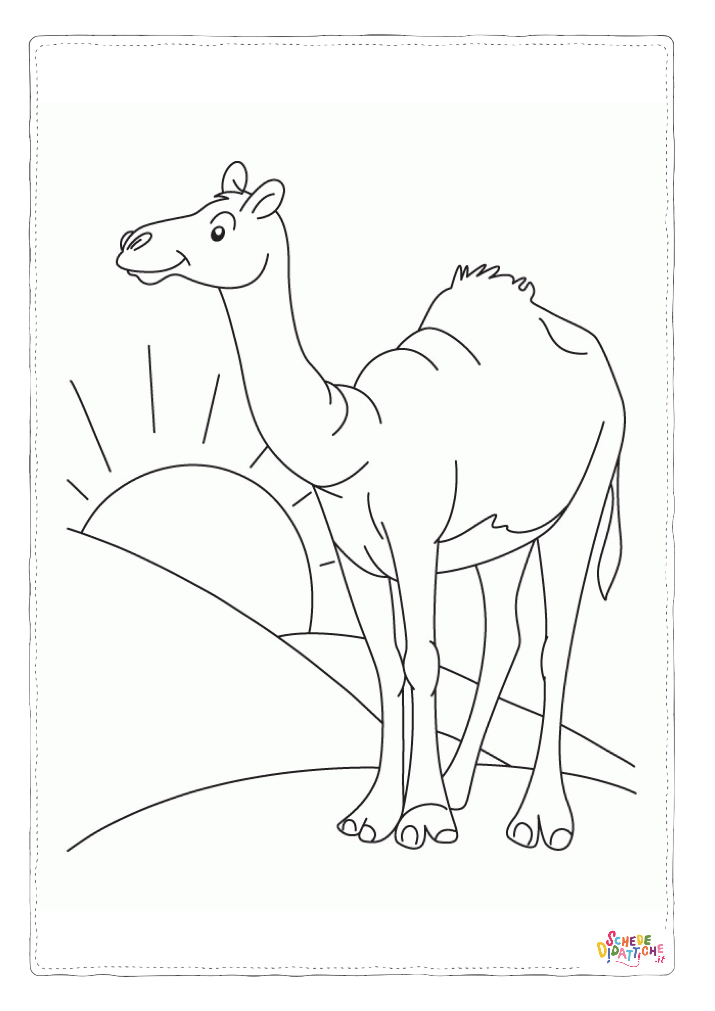 Disegno di dromedario da stampare e colorare 26
