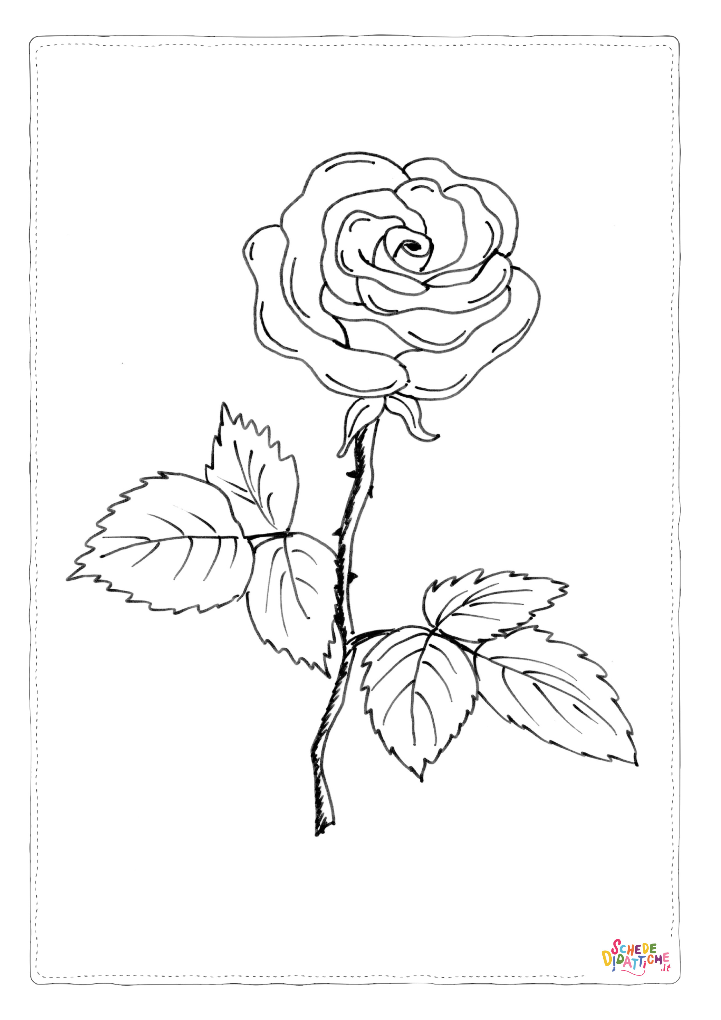 Disegno "Disegno di fiore da stampare e colorare 482" Disegno di fiore da stampare e colorare 482