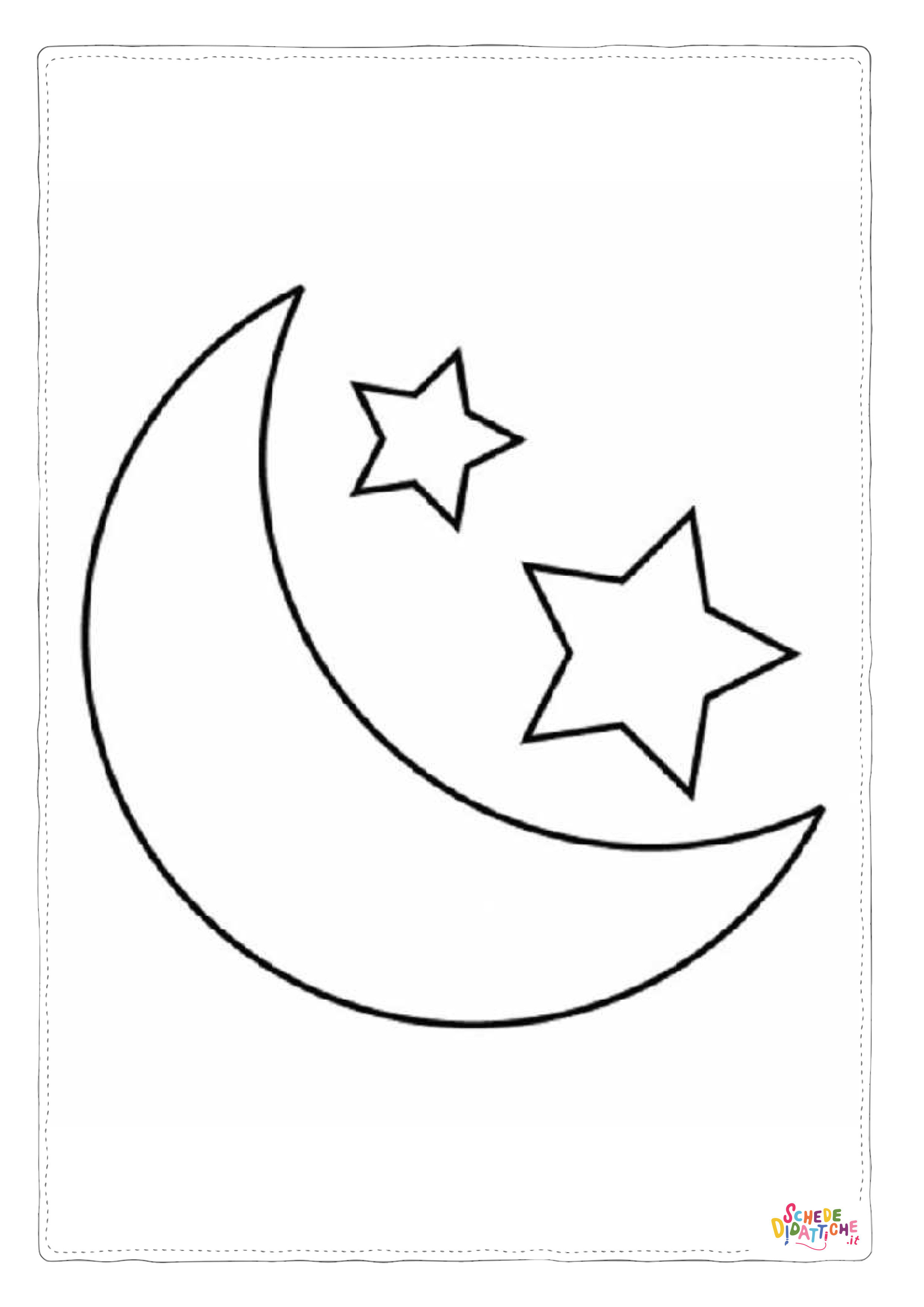 Disegno di luna da stampare e colorare 25