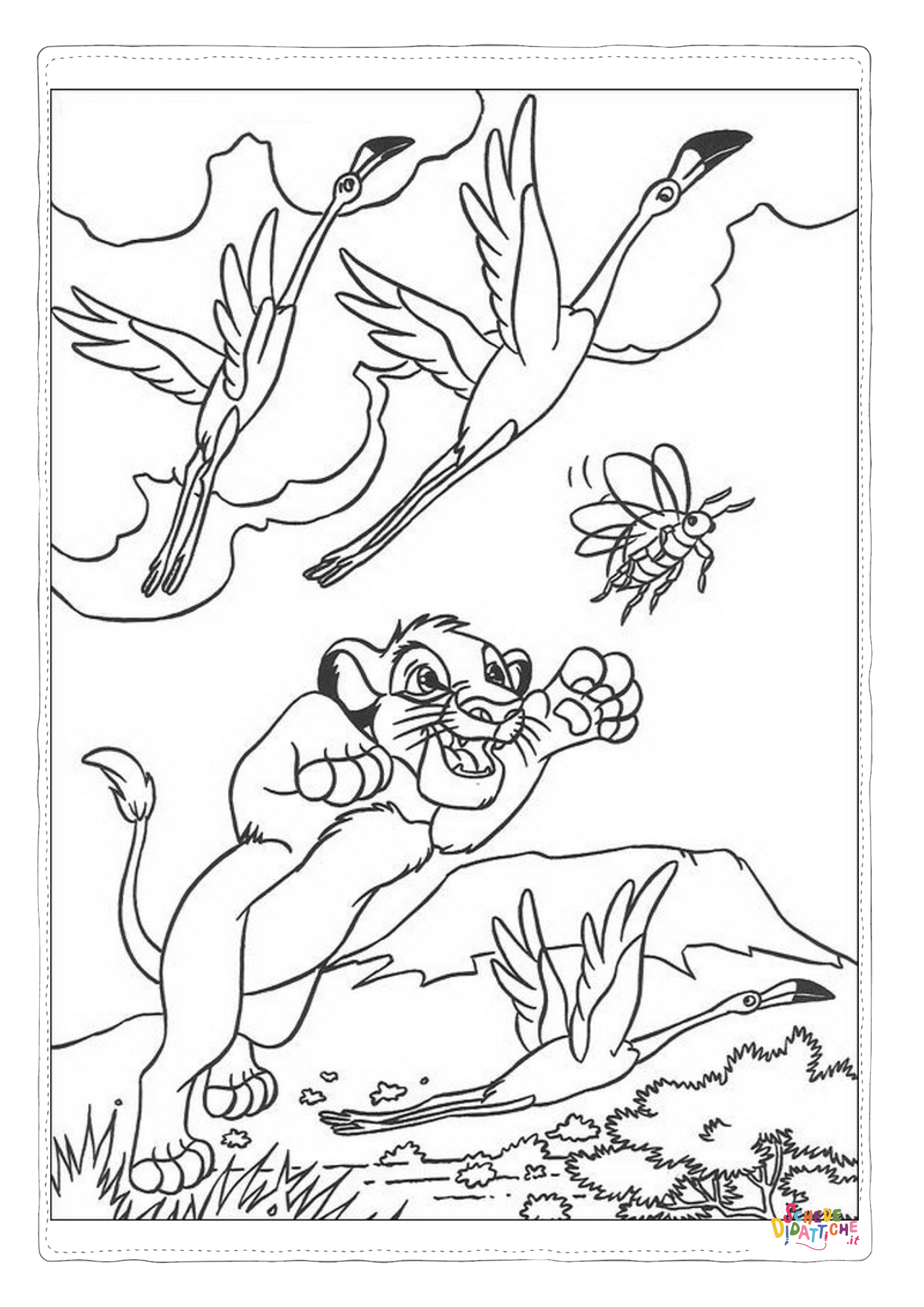 Disegno "Disegno di Re Leone da stampare e colorare 77" Disegno di Re Leone da stampare e colorare 77