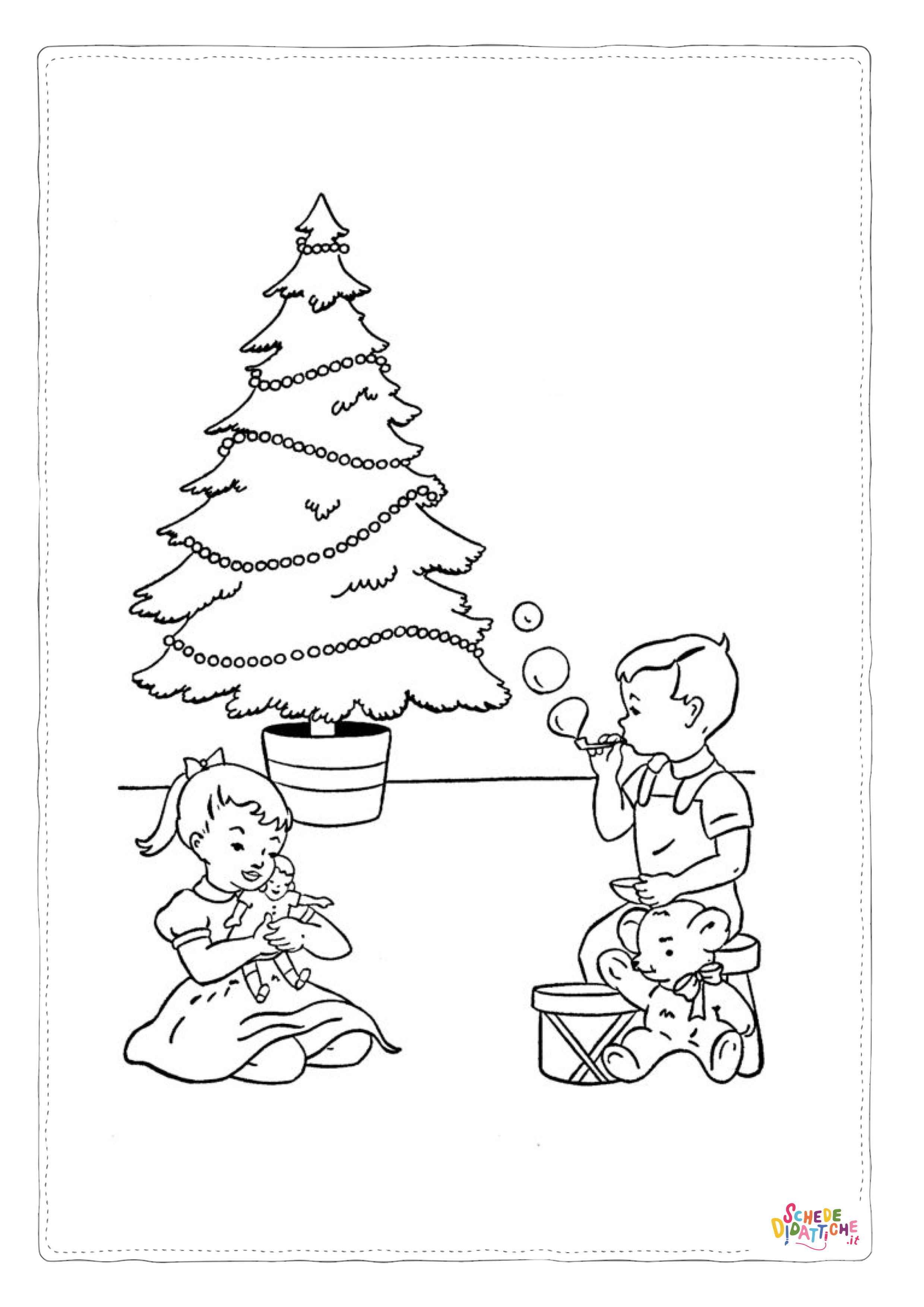 Disegno "Disegno di albero di Natale da stampare e colorare 202" Disegno di albero di Natale da stampare e colorare 202