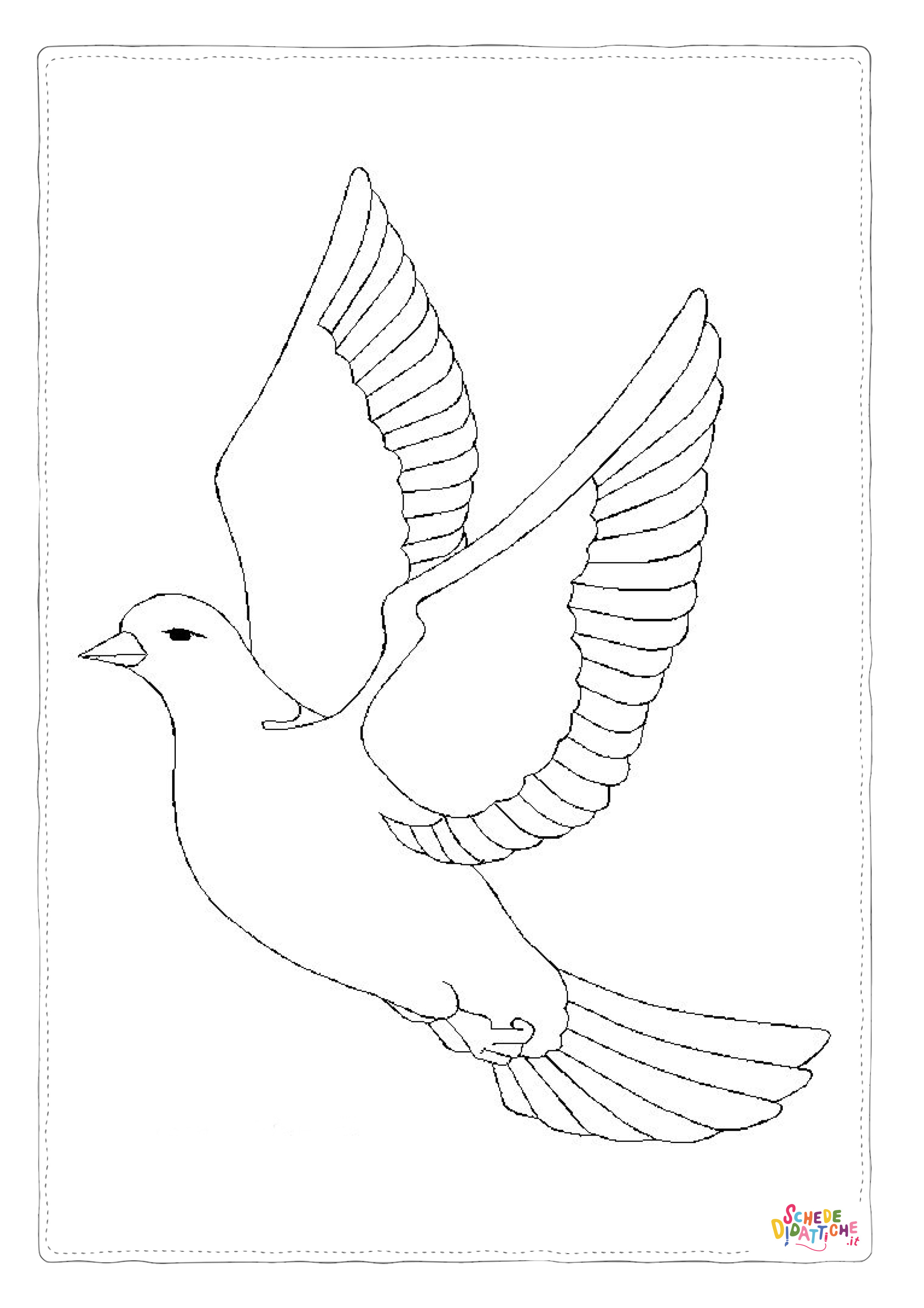 Disegno di colomba da stampare e colorare 41