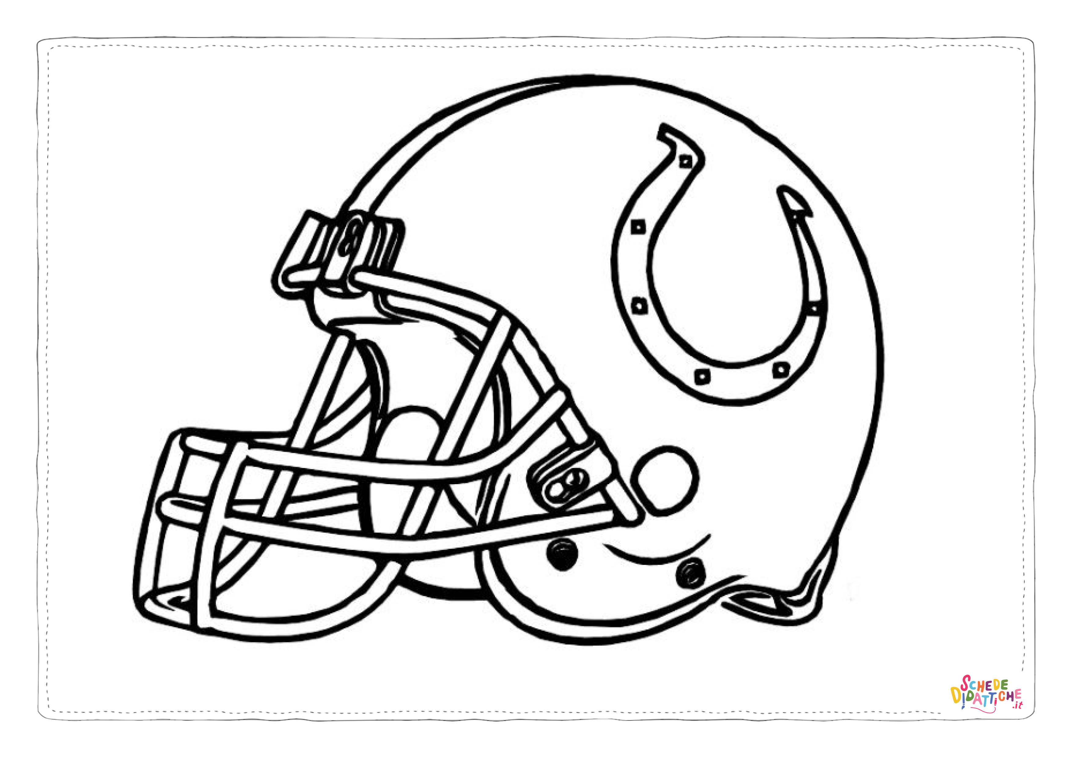 Disegno "Disegno di football americano da stampare e colorare 77" Disegno di football americano da stampare e colorare 77