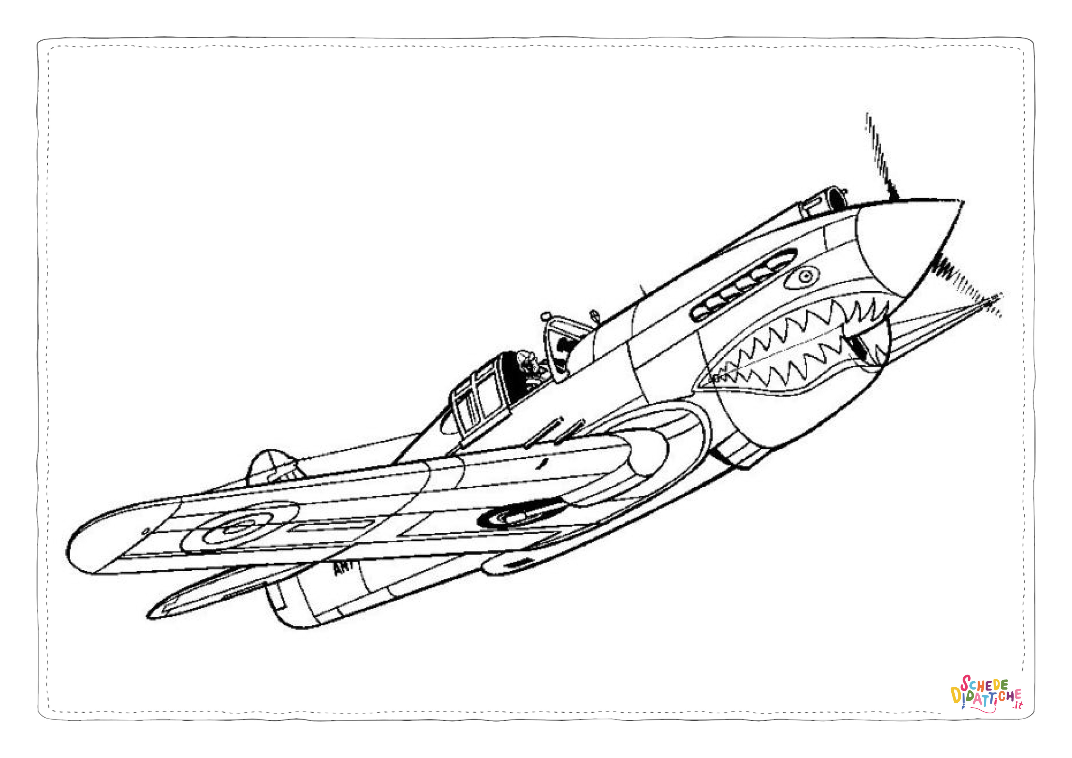 Disegno "Disegno di aereo militare da stampare e colorare 26" Disegno di aereo militare da stampare e colorare 26