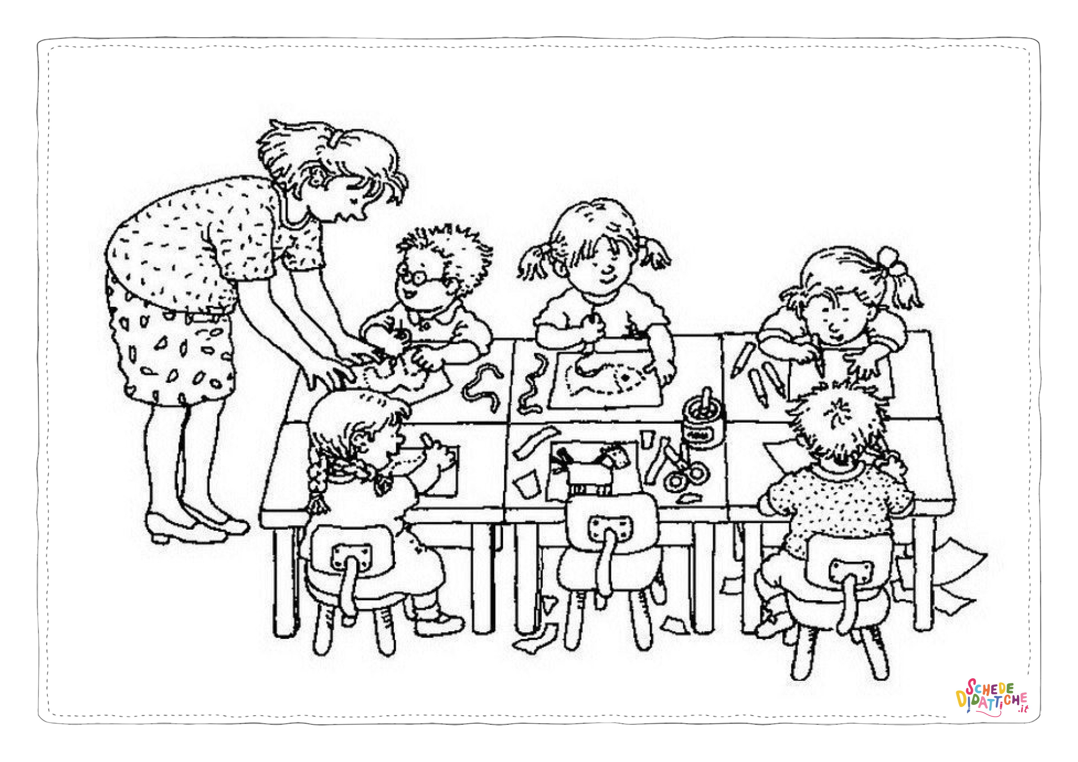 Disegno "Disegno di scuola da stampare e colorare 24" Disegno di scuola da stampare e colorare 24