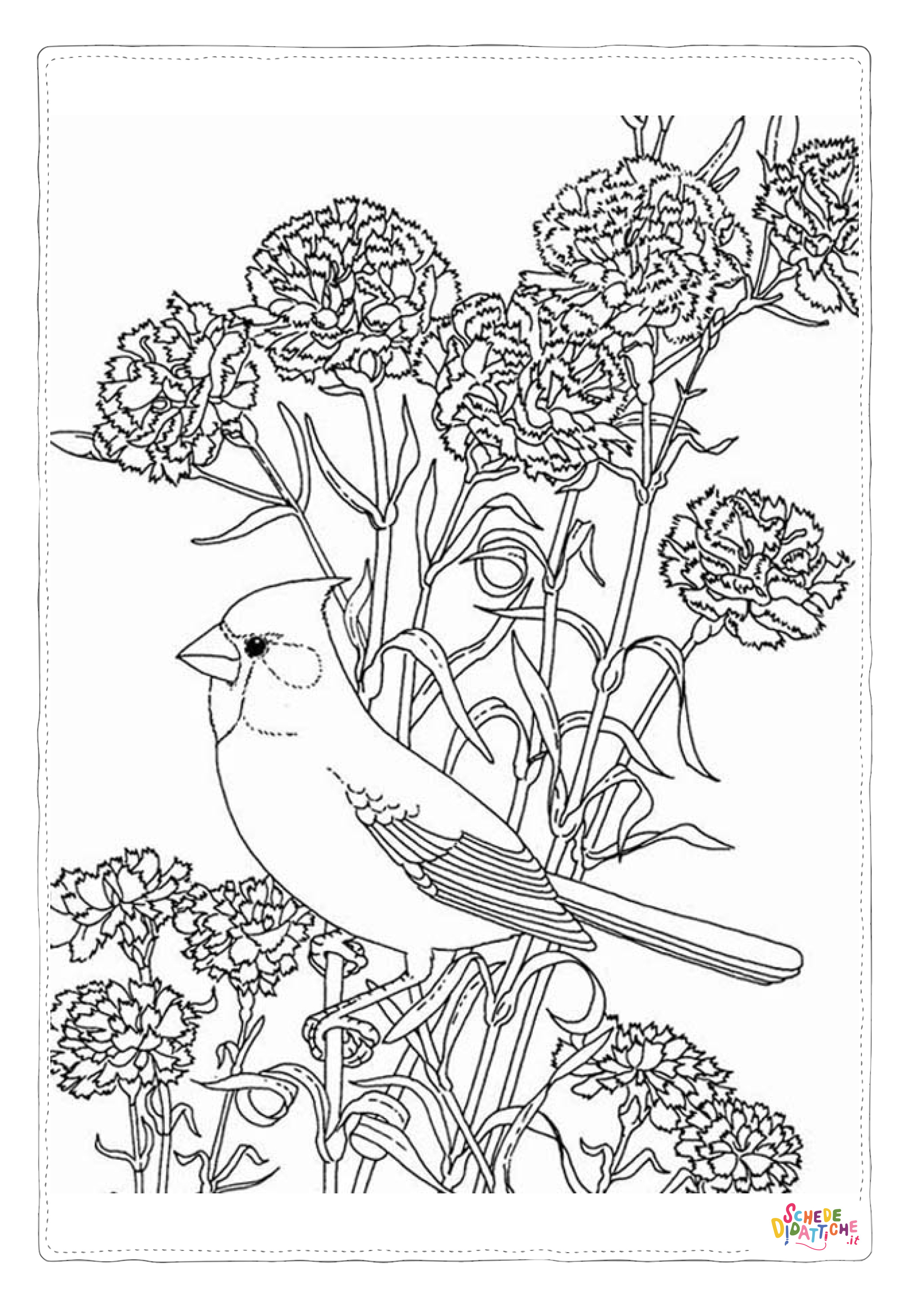 Disegno "Disegno di uccello da stampare e colorare 98" Disegno di uccello da stampare e colorare 98
