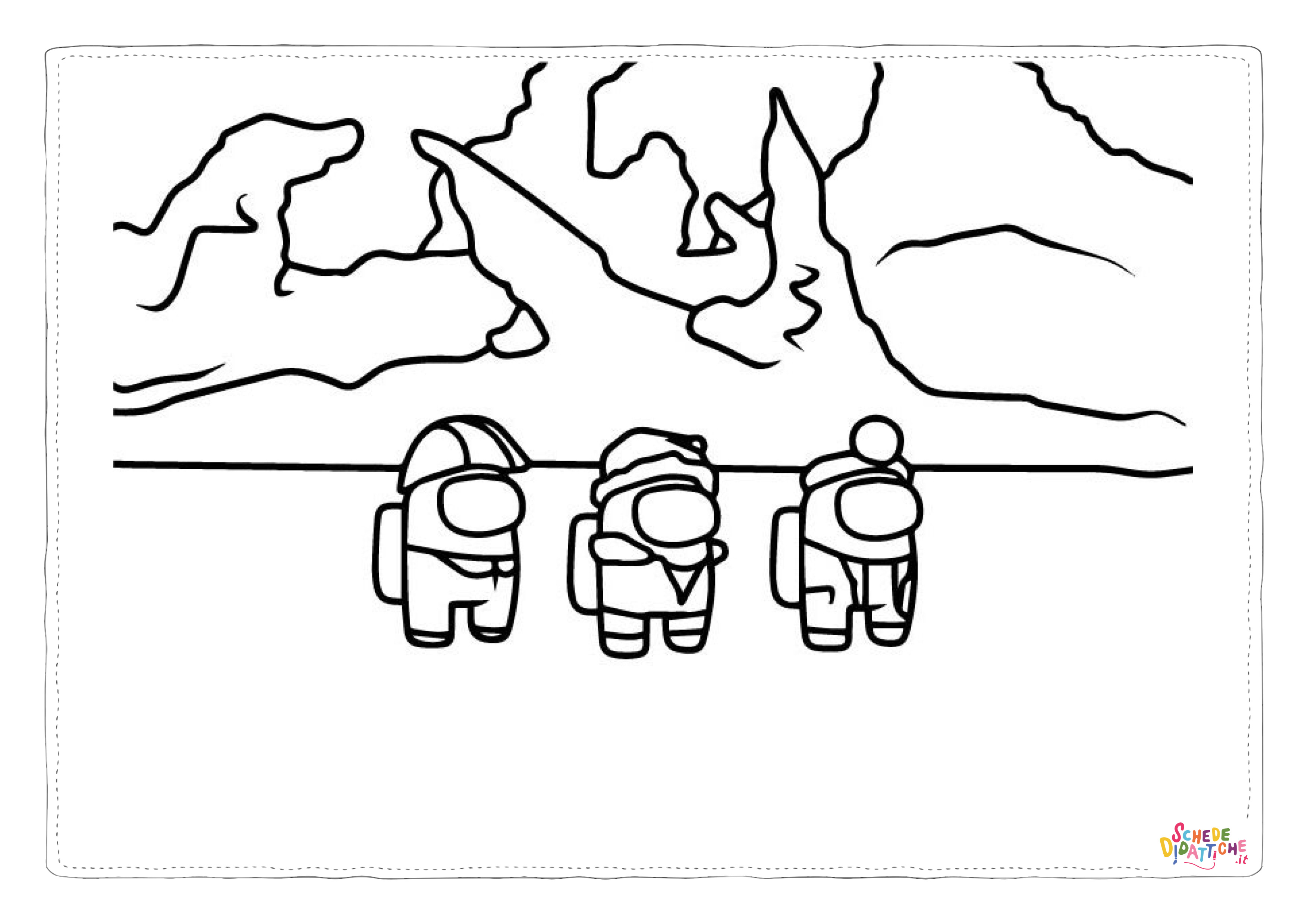 Disegno "Disegno di Among us da stampare e colorare 4" Disegno di Among us da stampare e colorare 4