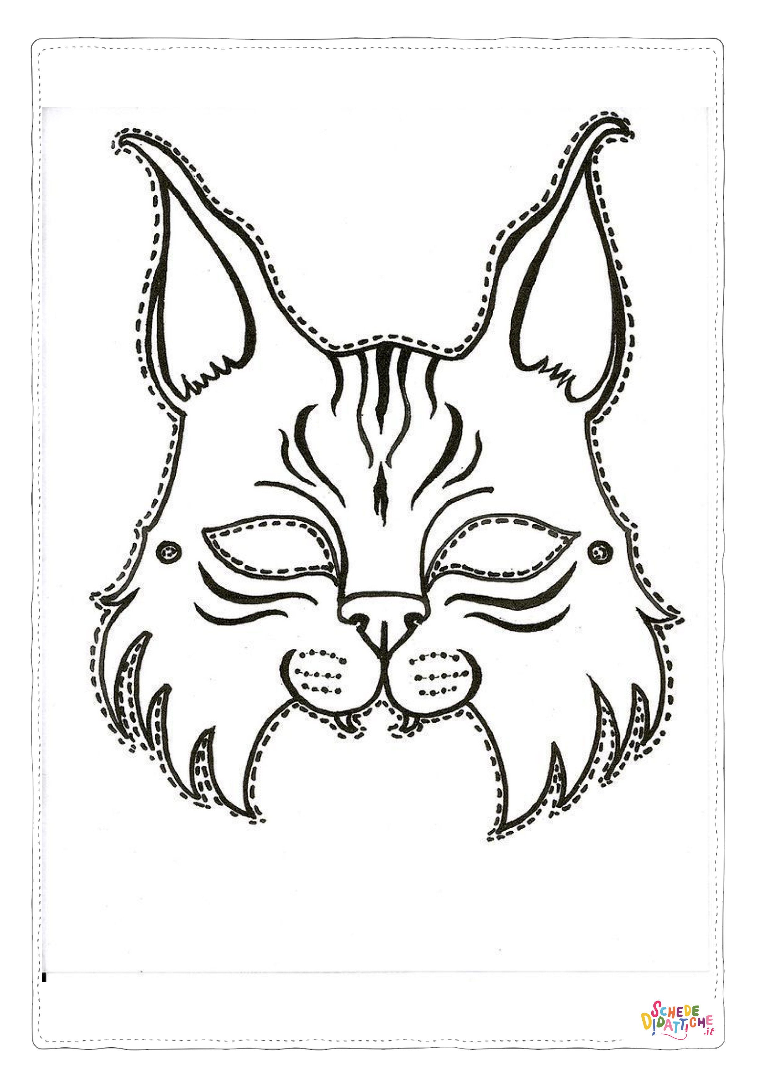 Disegno "Disegno di maschera da stampare e colorare 109" Disegno di maschera da stampare e colorare 109