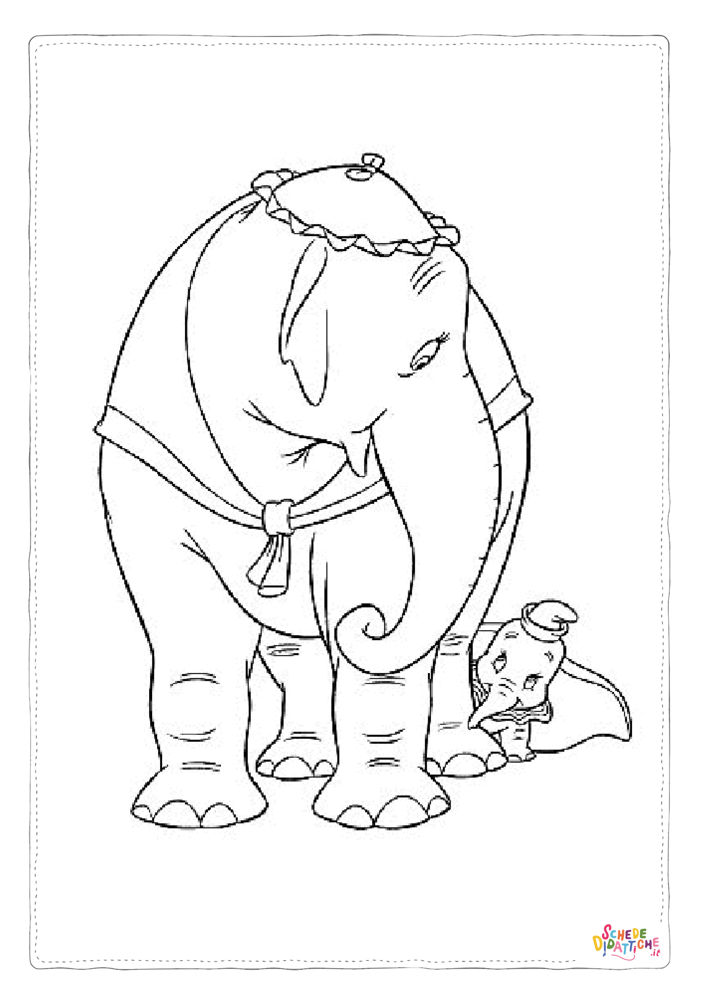 Disegno "Disegno di Dumbo da stampare e colorare 8" Disegno di Dumbo da stampare e colorare 8