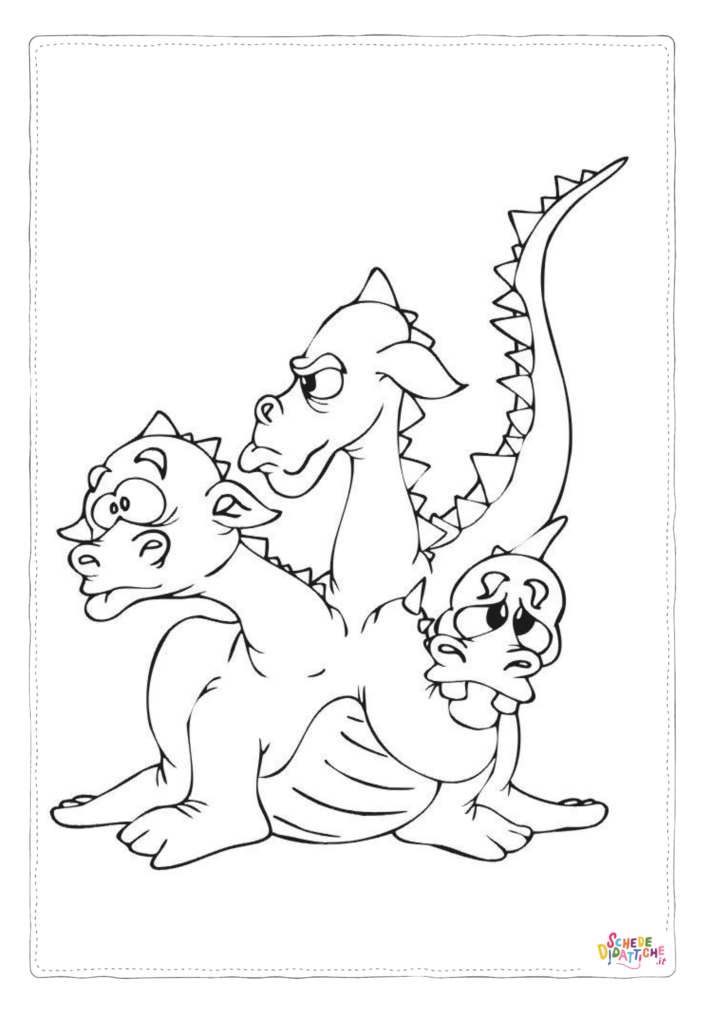 Disegno "Disegno di dragone da stampare e colorare 2" Disegno di dragone da stampare e colorare 2