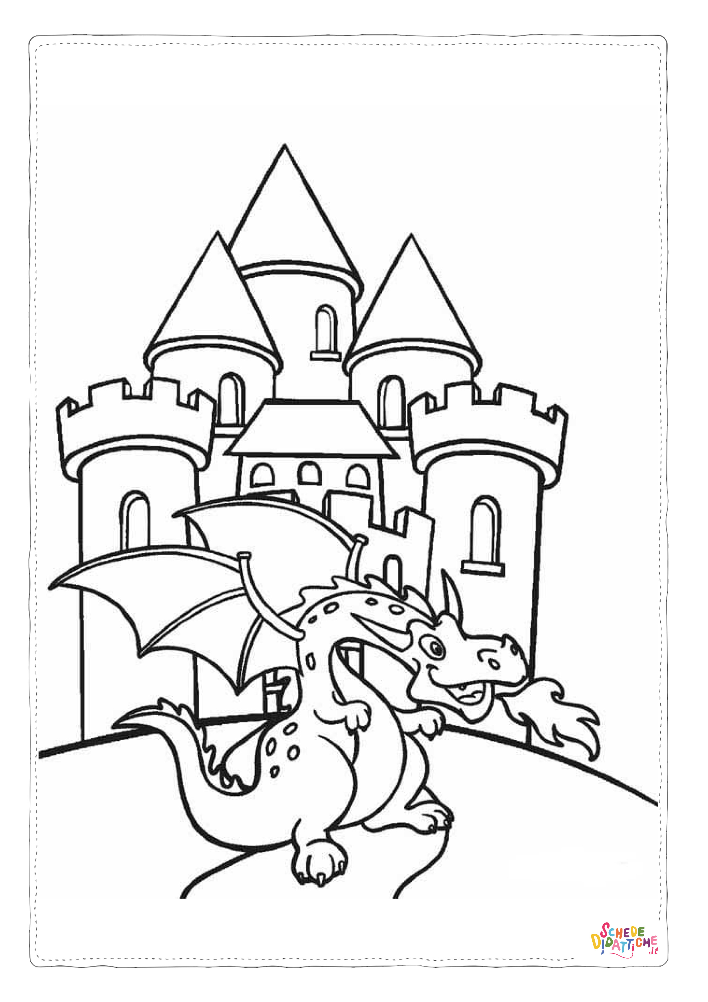 Disegno di castello da stampare e colorare 101