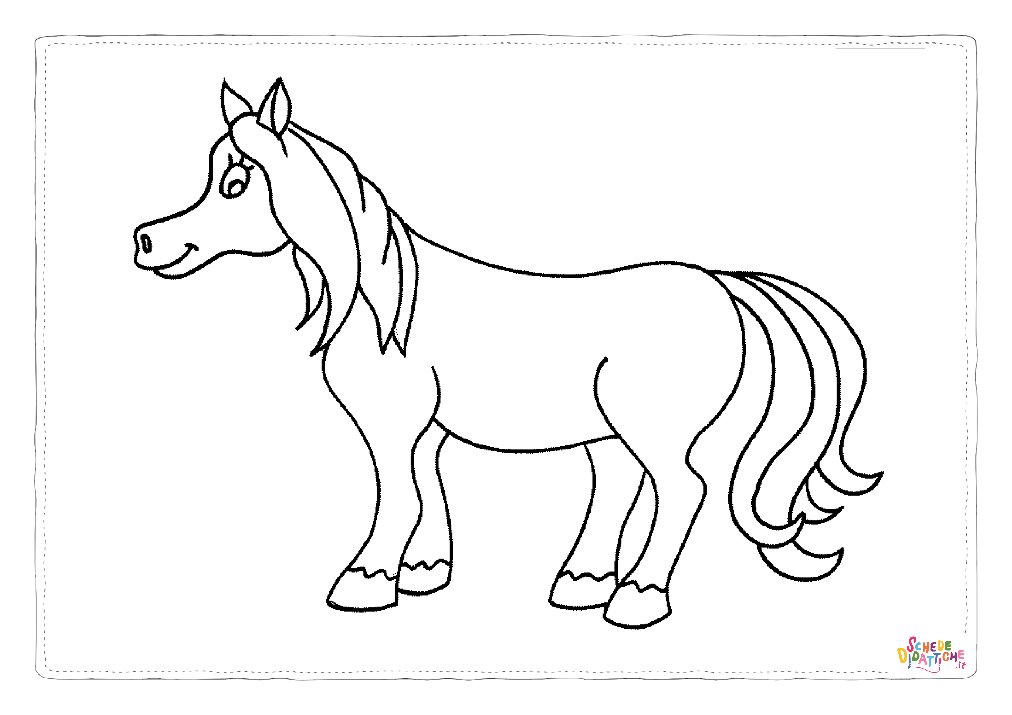 Disegno "Disegno di cavallo da stampare e colorare 52" Disegno di cavallo da stampare e colorare 52