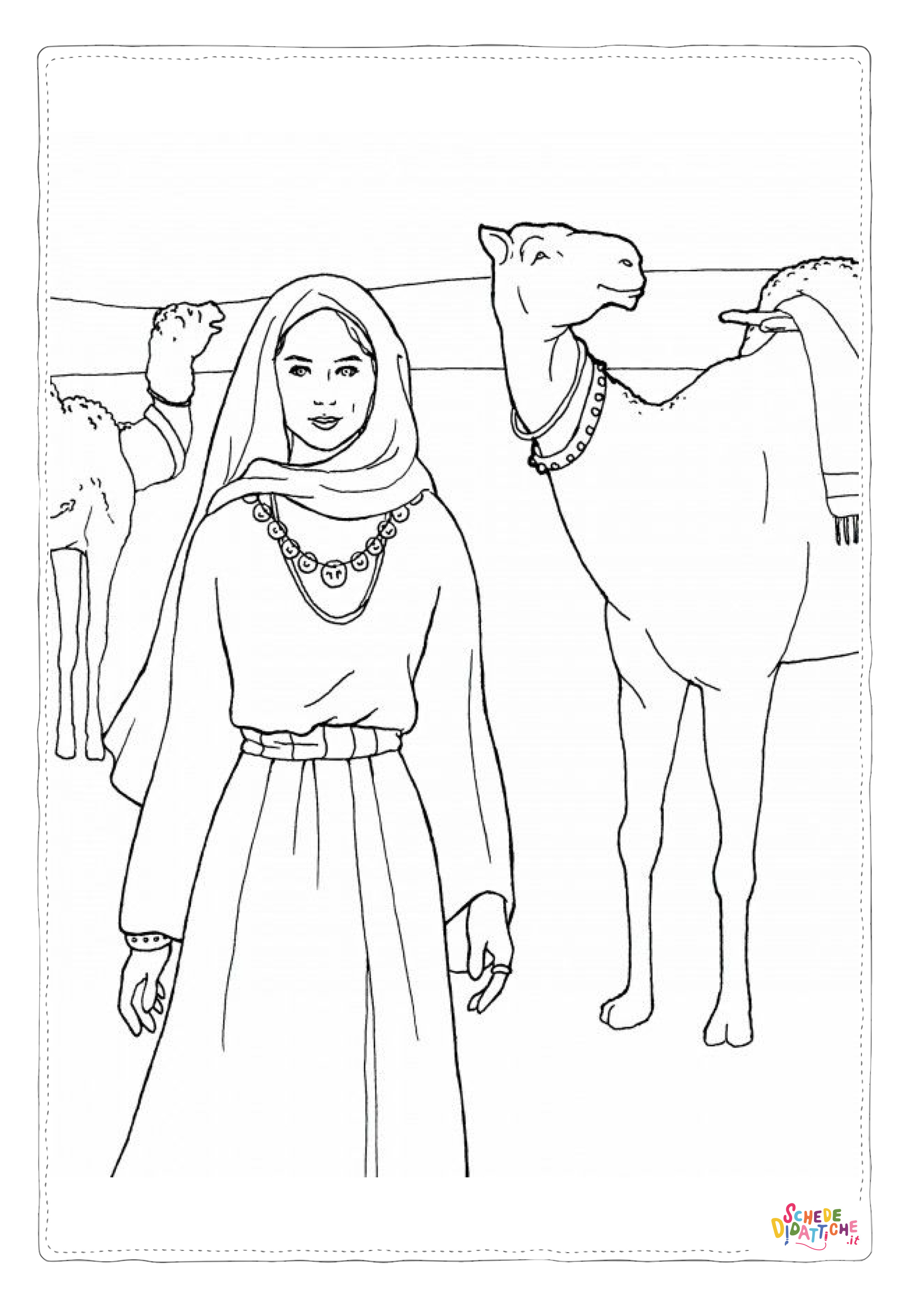 Disegno "Disegno di cammello da stampare e colorare 15" Disegno di cammello da stampare e colorare 15