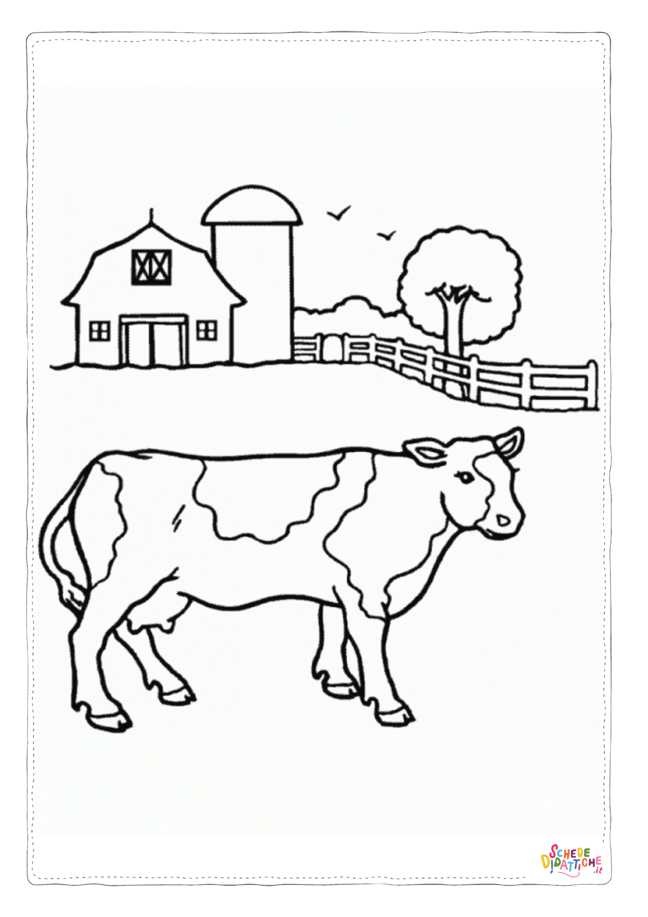 Disegno di mucca da stampare e colorare 48