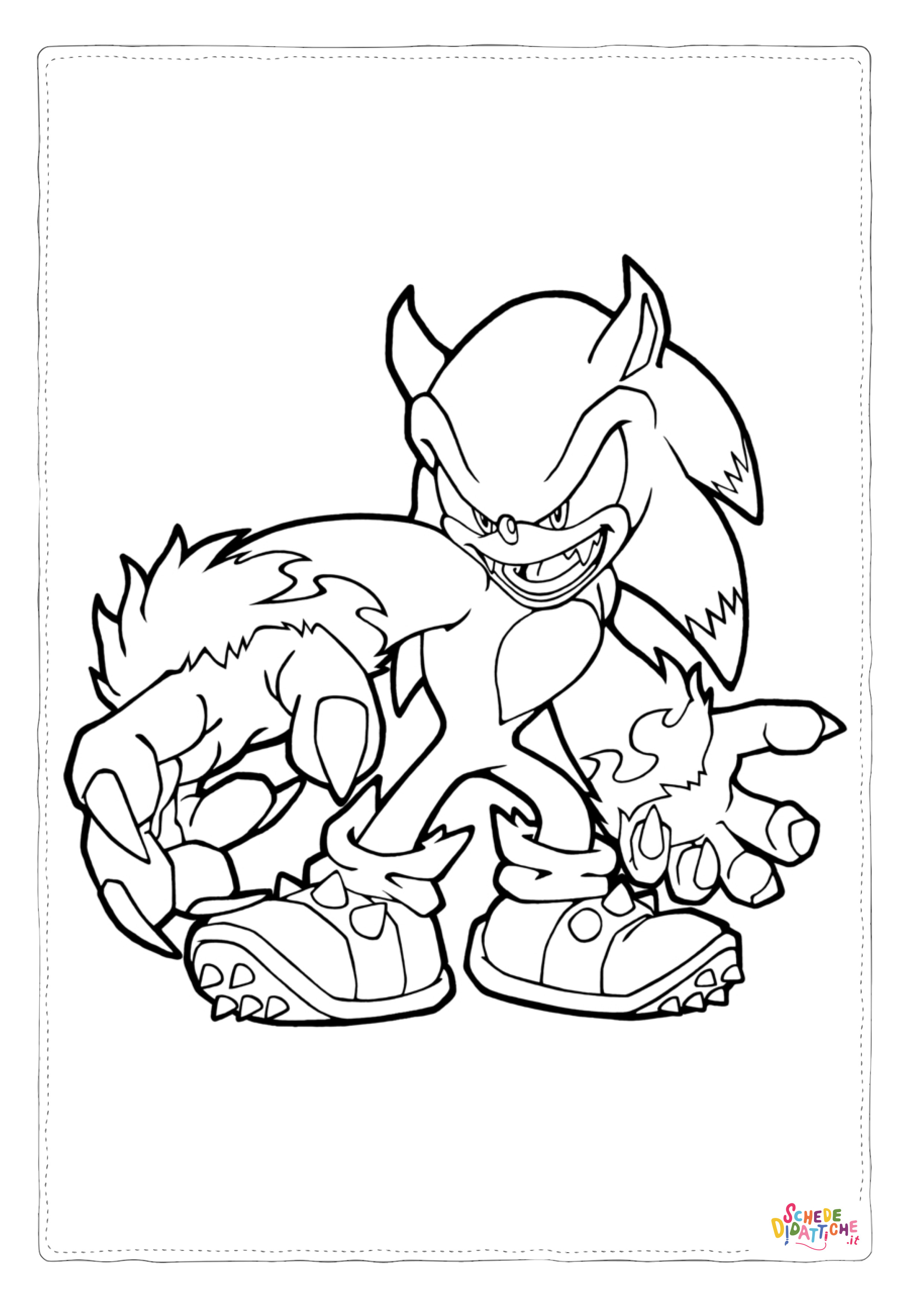 Disegno di Sonic da stampare e colorare 28