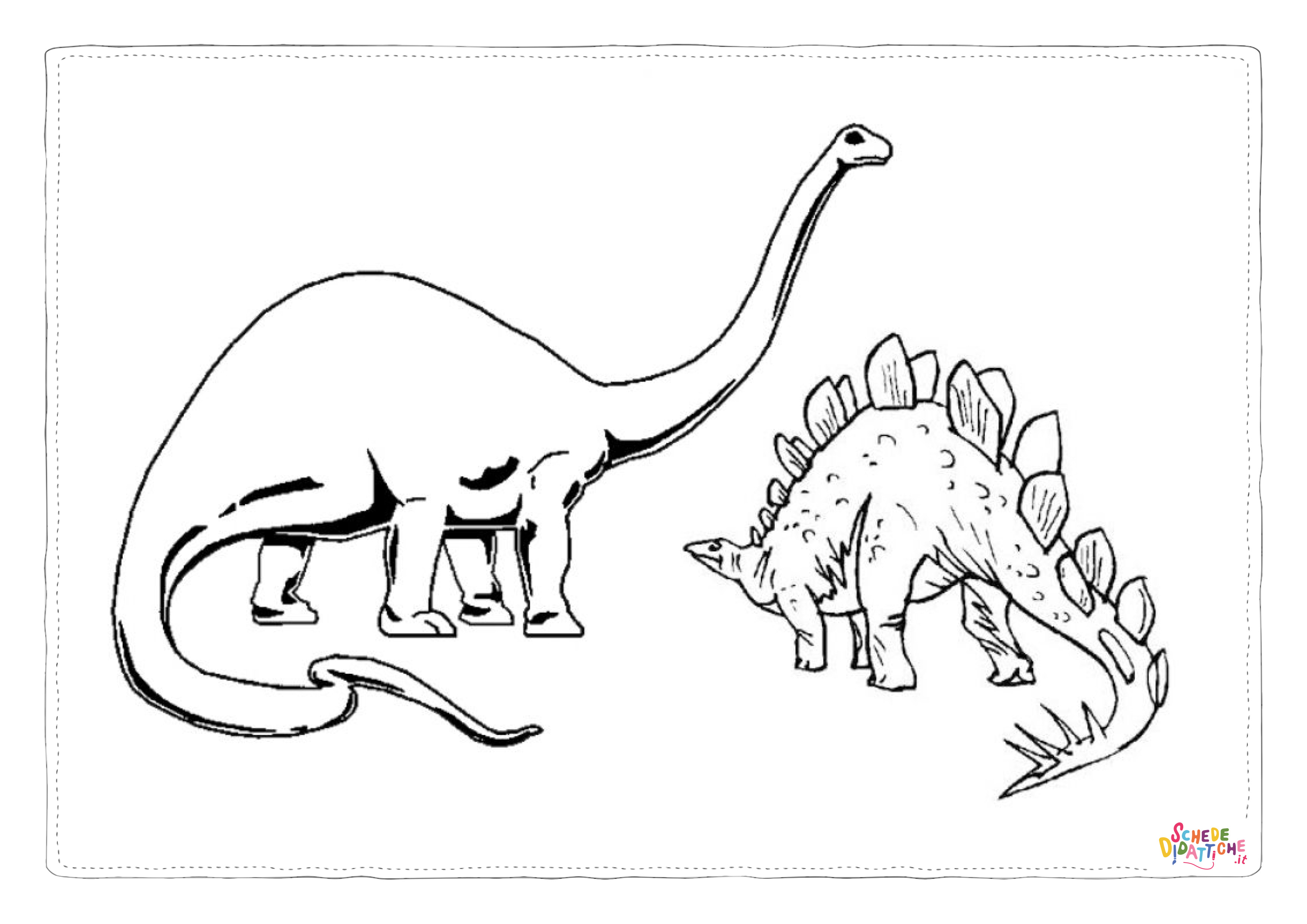 Disegno di Brontosauro da stampare e colorare 27