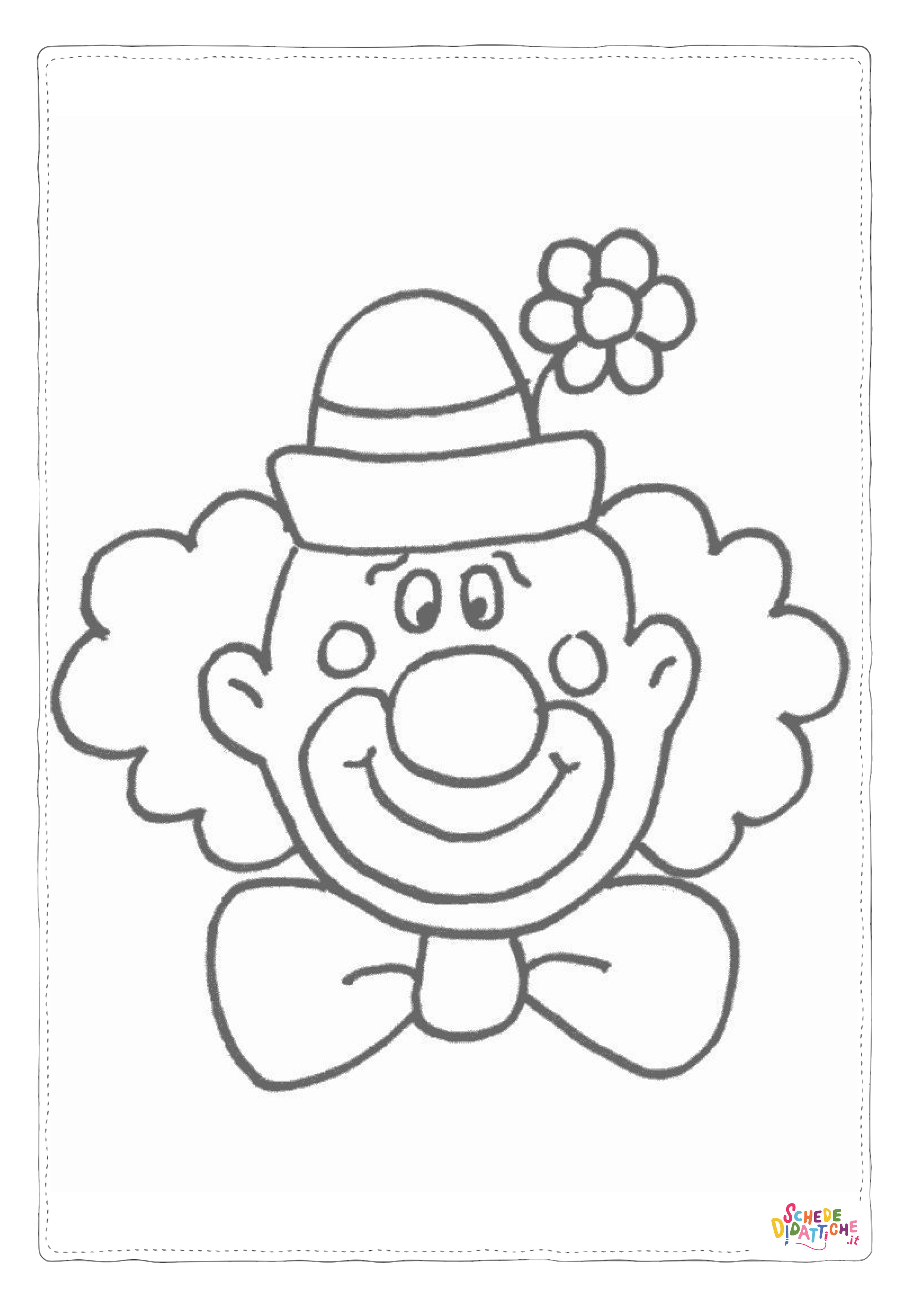 Disegno di clown da stampare e colorare 58
