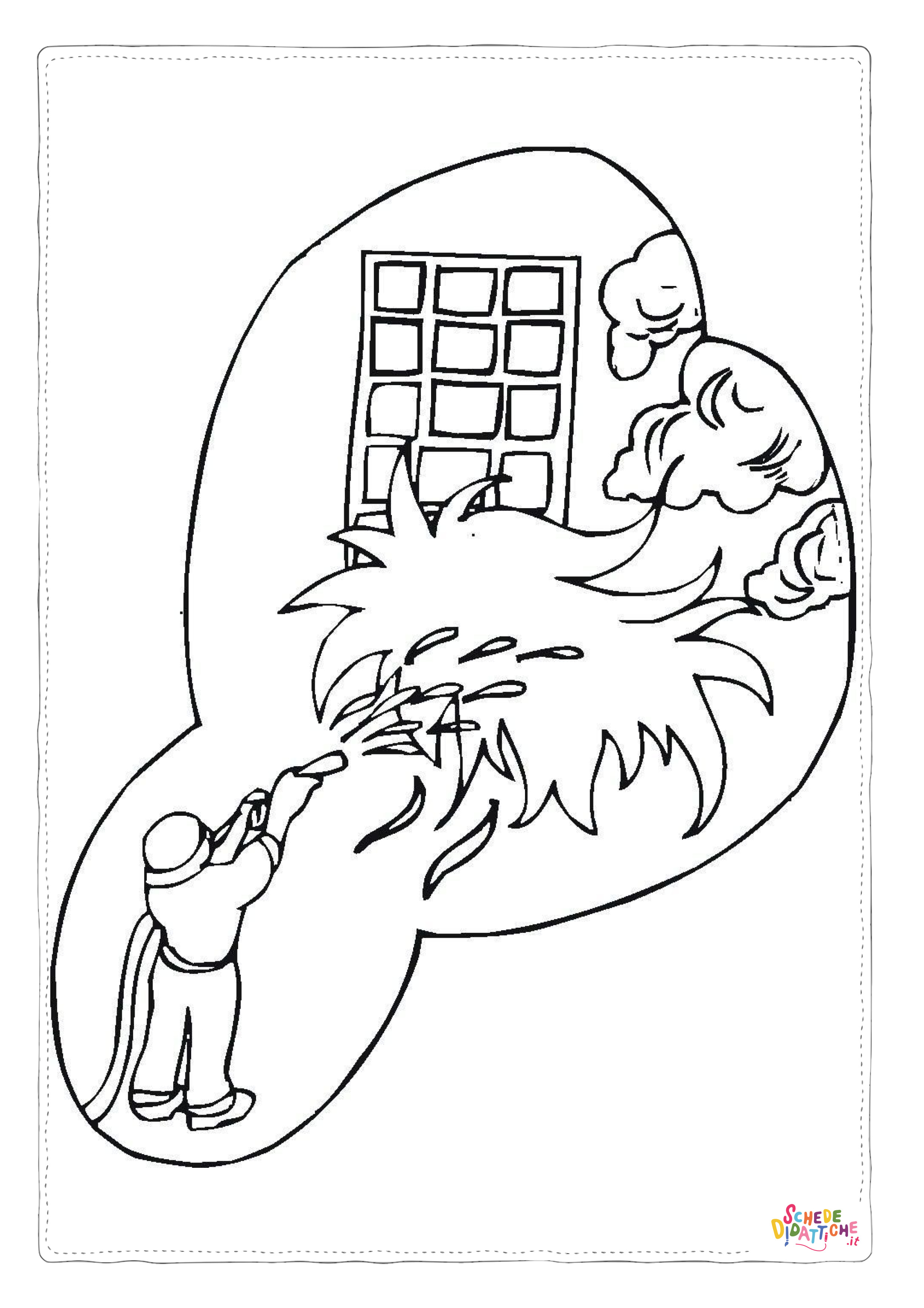 Disegno "Disegno di pompiere da stampare e colorare 67" Disegno di pompiere da stampare e colorare 67
