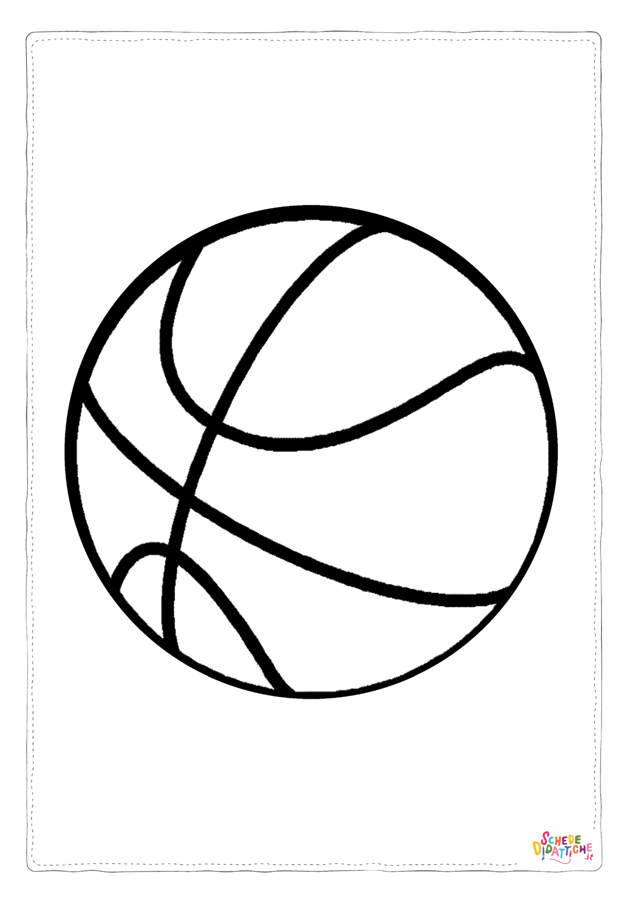 Disegno "Disegno di basket da stampare e colorare 27" Disegno di basket da stampare e colorare 27