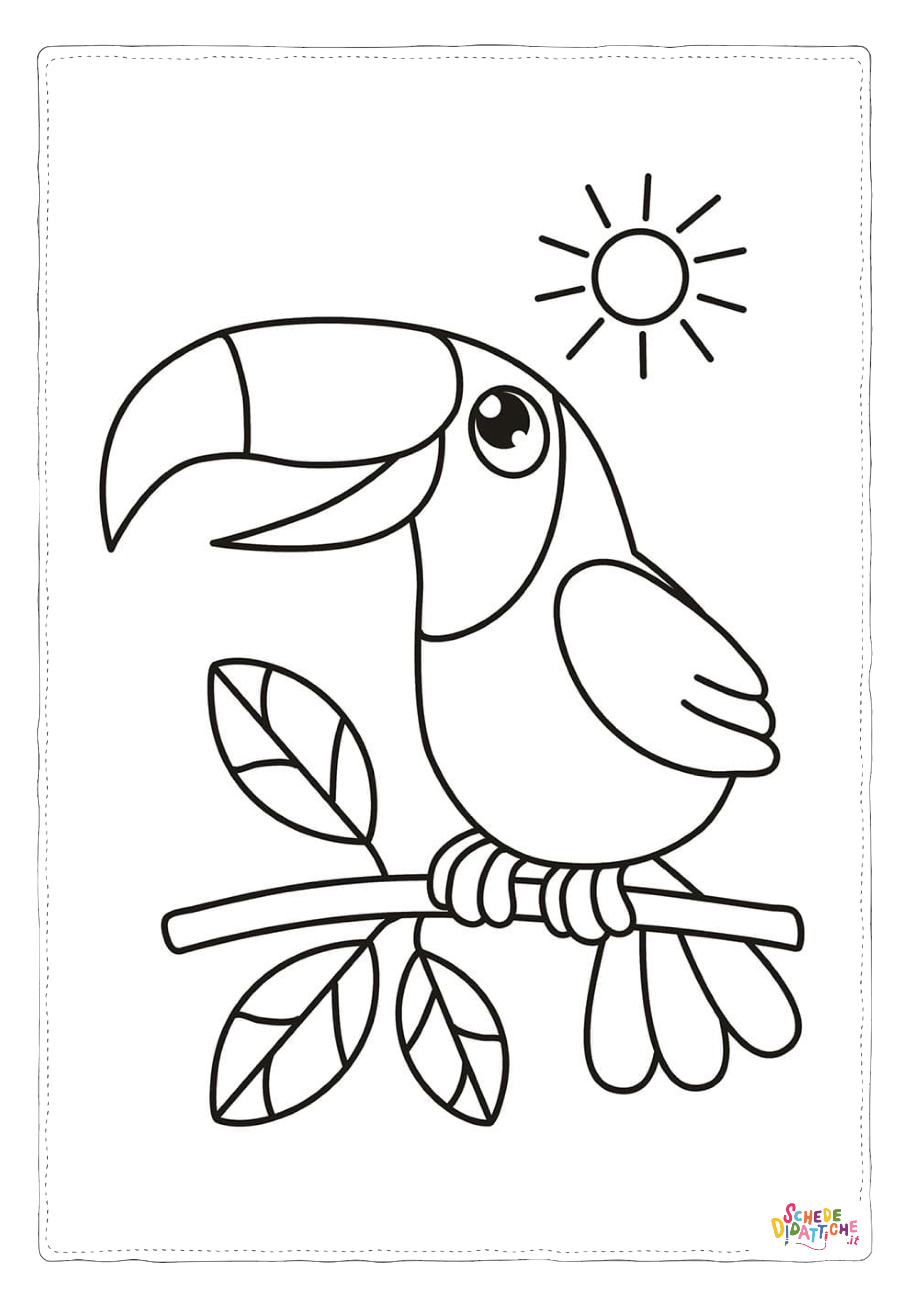 Disegno "Disegno di tucano da stampare e colorare 25" Disegno di tucano da stampare e colorare 25