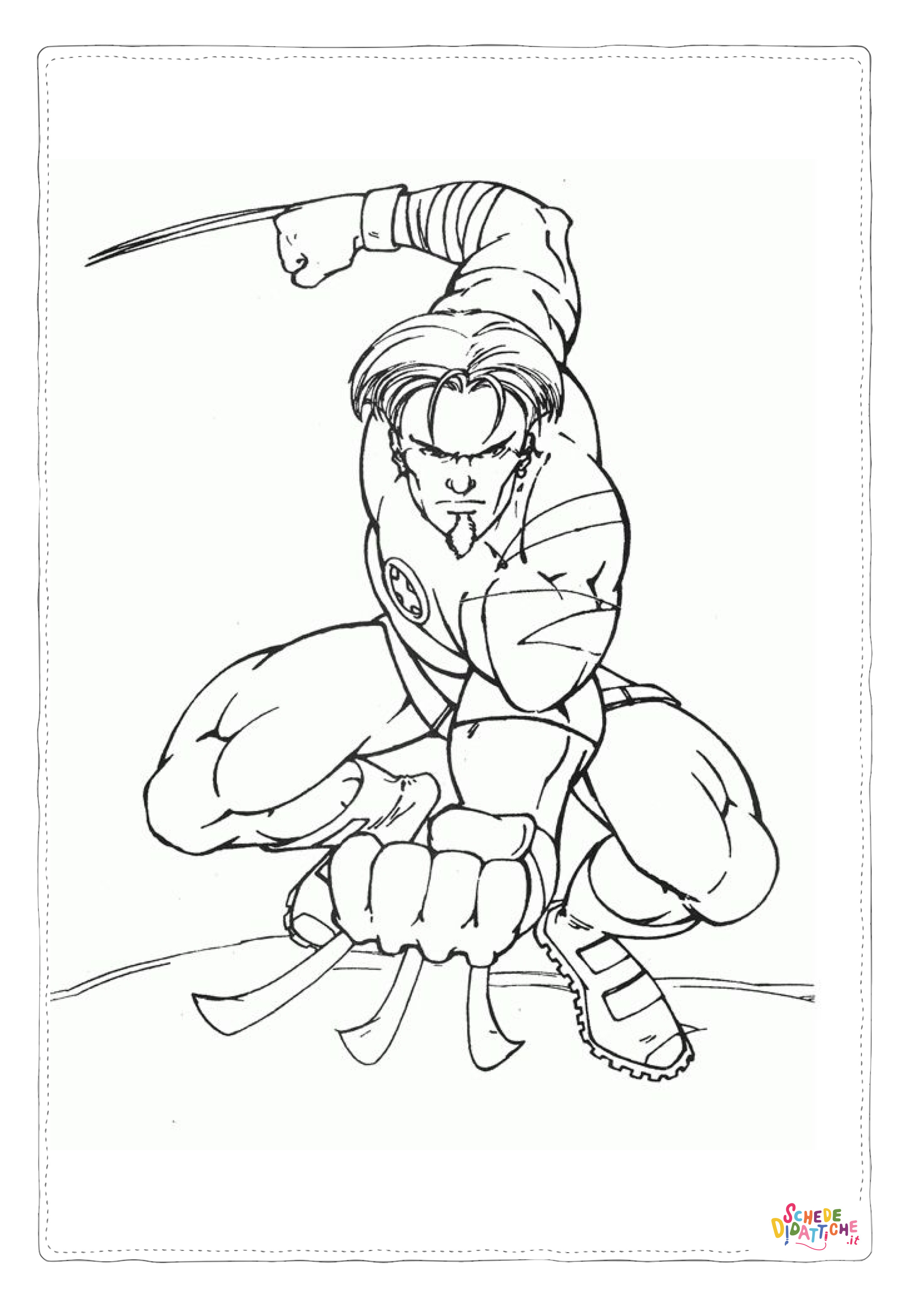 Disegno di Wolverine da stampare e colorare 7