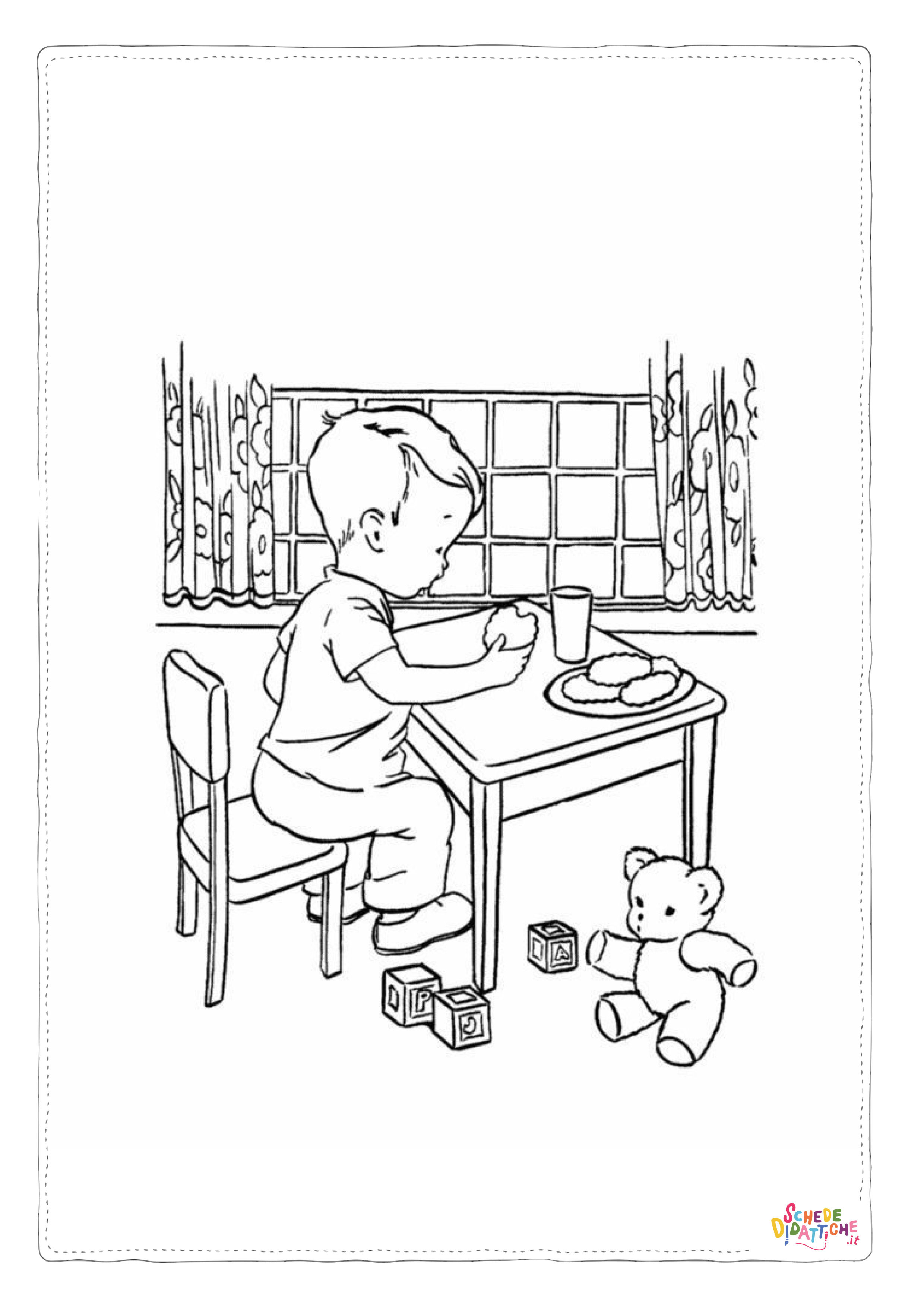 Disegno di bambino da stampare e colorare 234