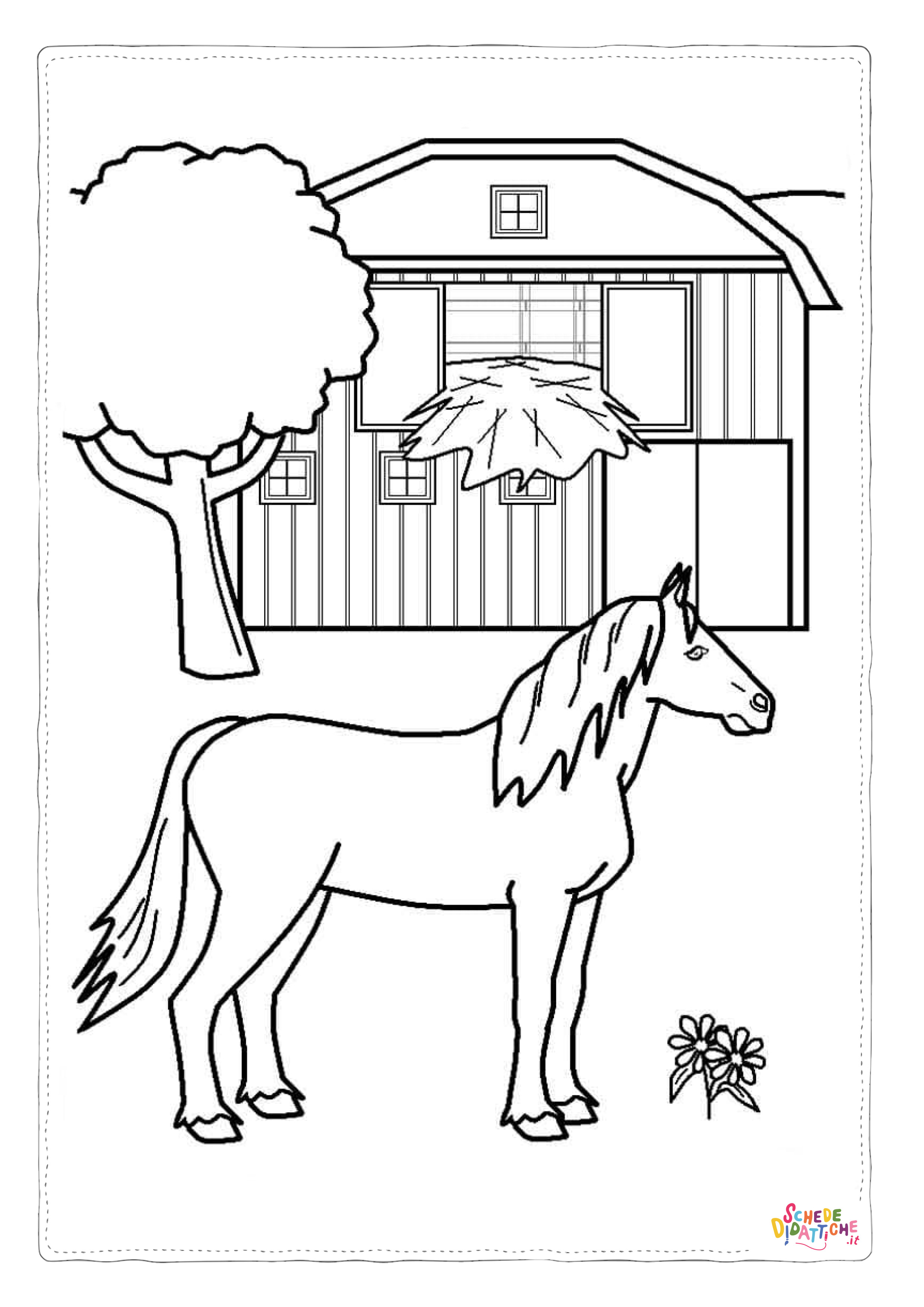 Disegno "Disegno di cavallo da stampare e colorare 265" Disegno di cavallo da stampare e colorare 265
