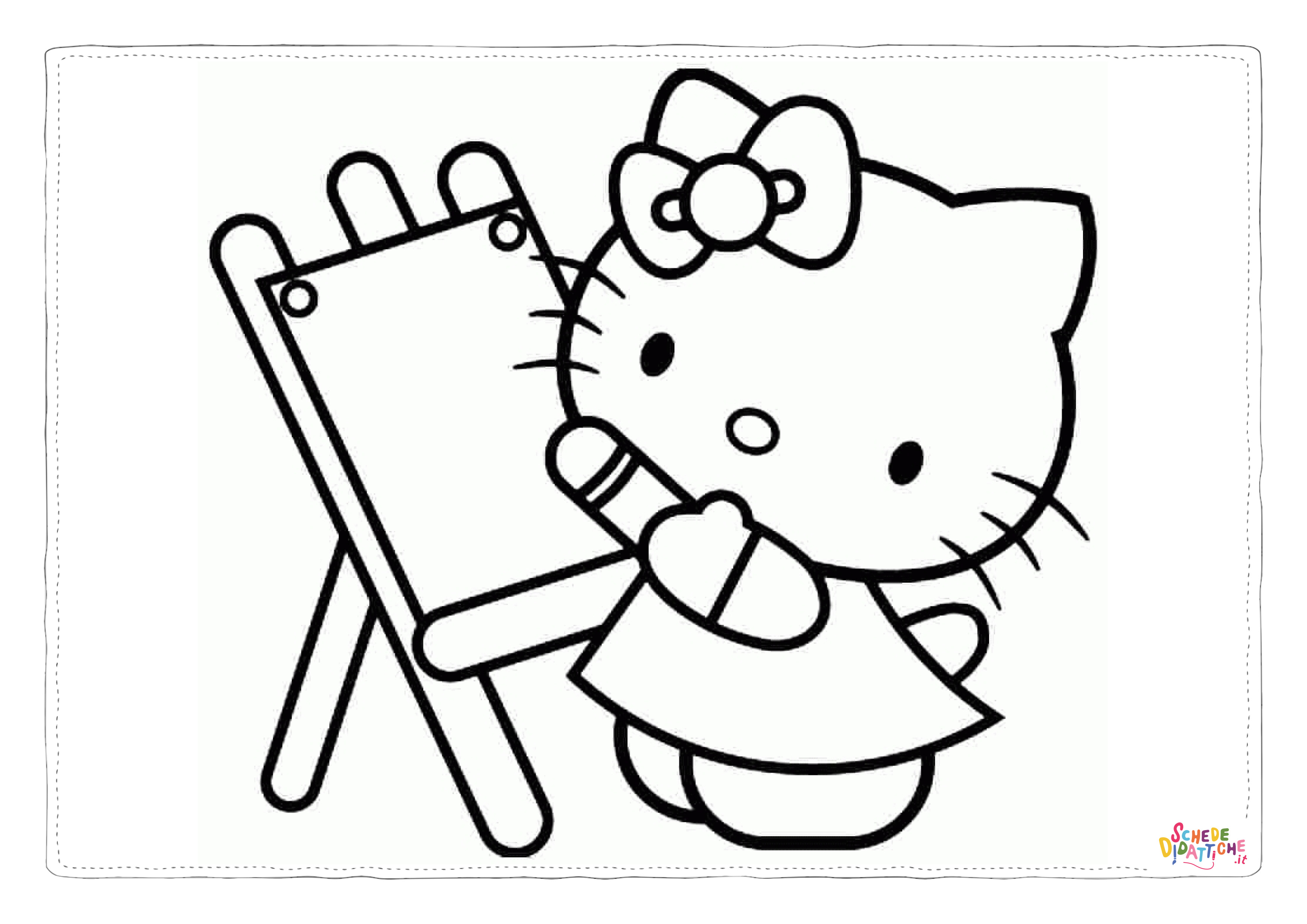 Disegno "Disegno di Hello Kitty da stampare e colorare 52" Disegno di Hello Kitty da stampare e colorare 52
