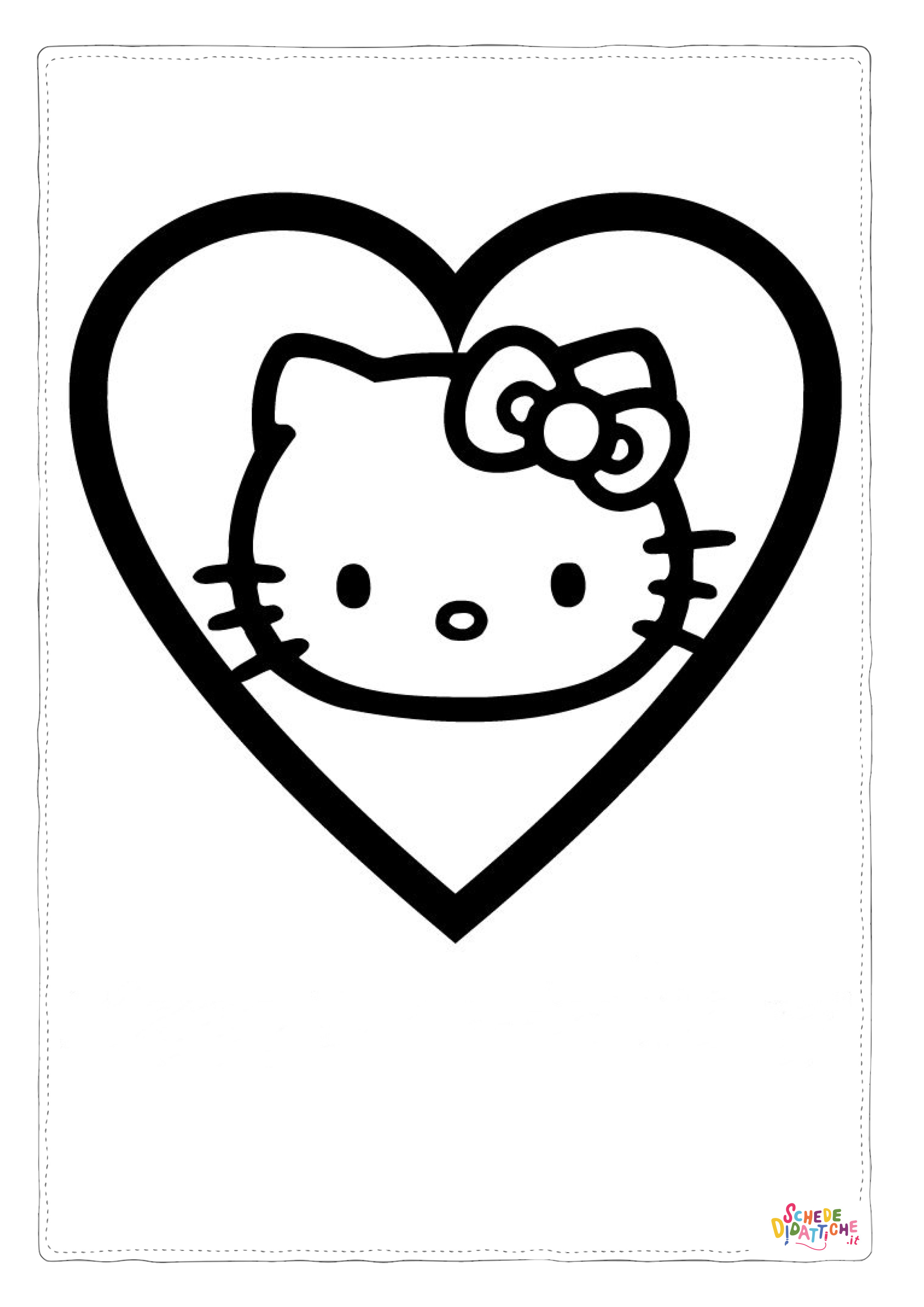 Disegno "Disegno di Hello Kitty da stampare e colorare 160" Disegno di Hello Kitty da stampare e colorare 160