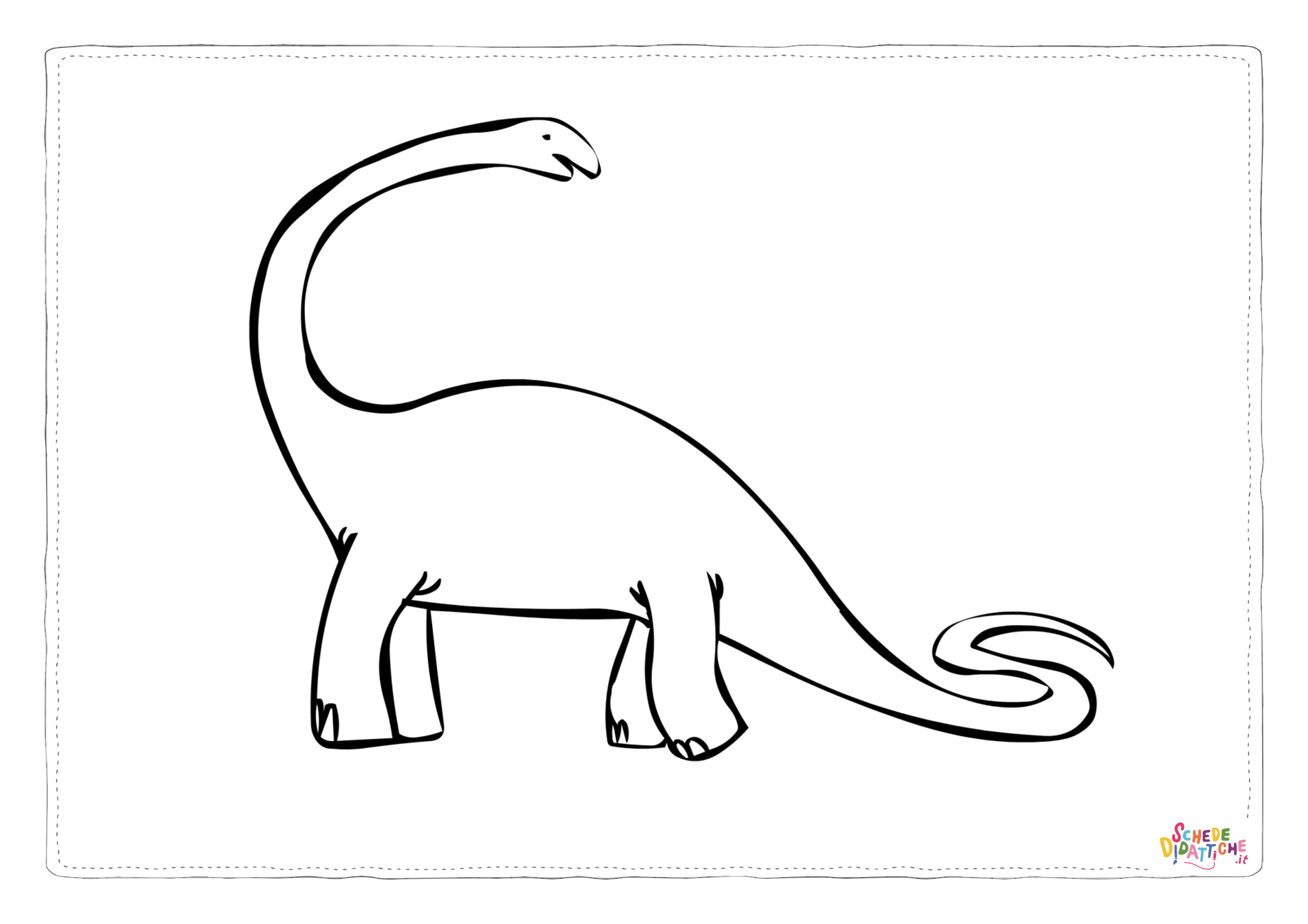 Disegno "Disegno di Brachiosauro da stampare e colorare 13" Disegno di Brachiosauro da stampare e colorare 13
