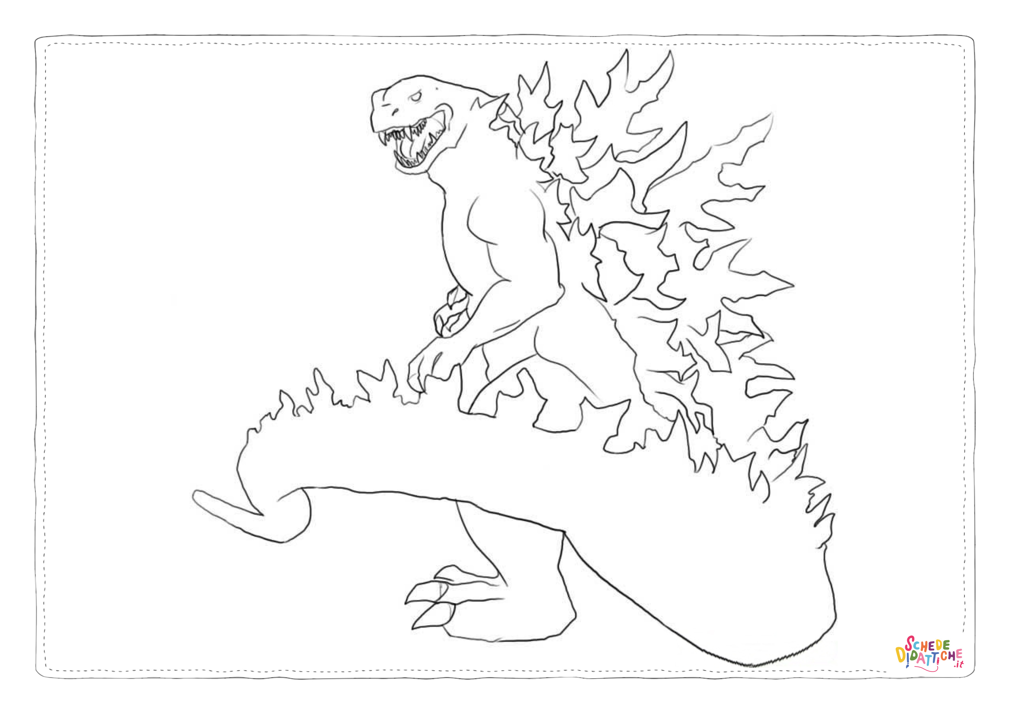 Disegno di Godzilla da stampare e colorare 19