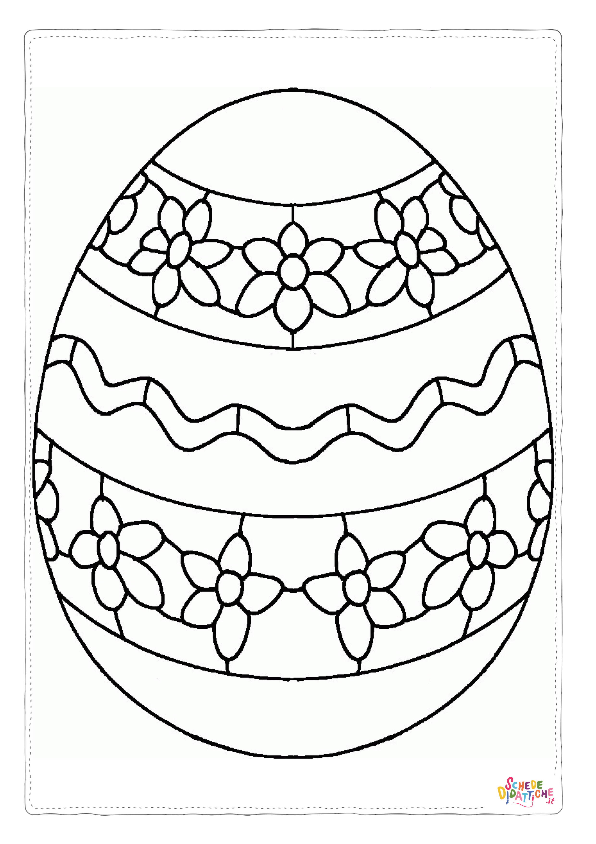Disegno "Disegno di uovo di Pasqua da stampare e colorare 77" Disegno di uovo di Pasqua da stampare e colorare 77