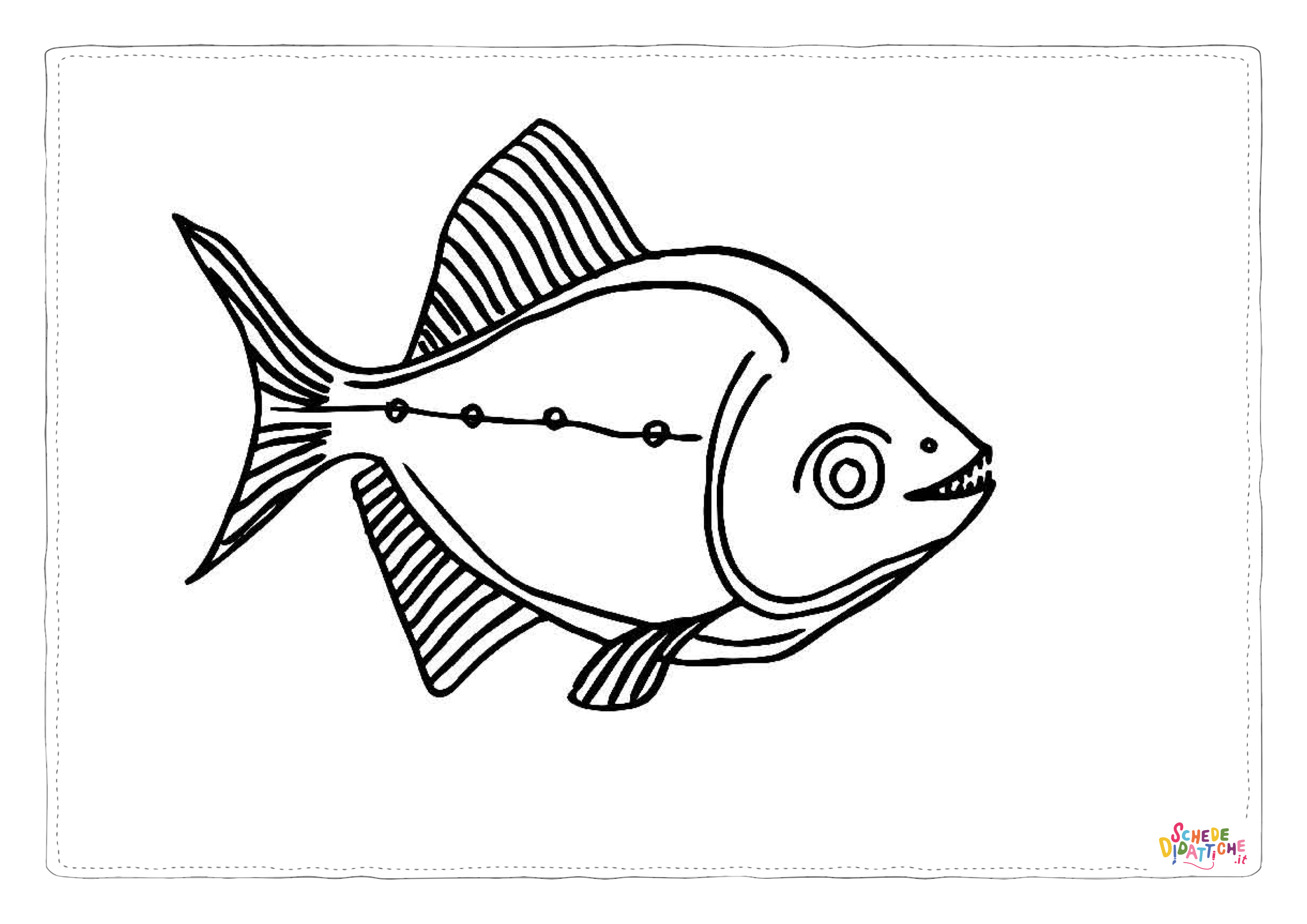 Disegno "Disegno di pesce da stampare e colorare 24" Disegno di pesce da stampare e colorare 24