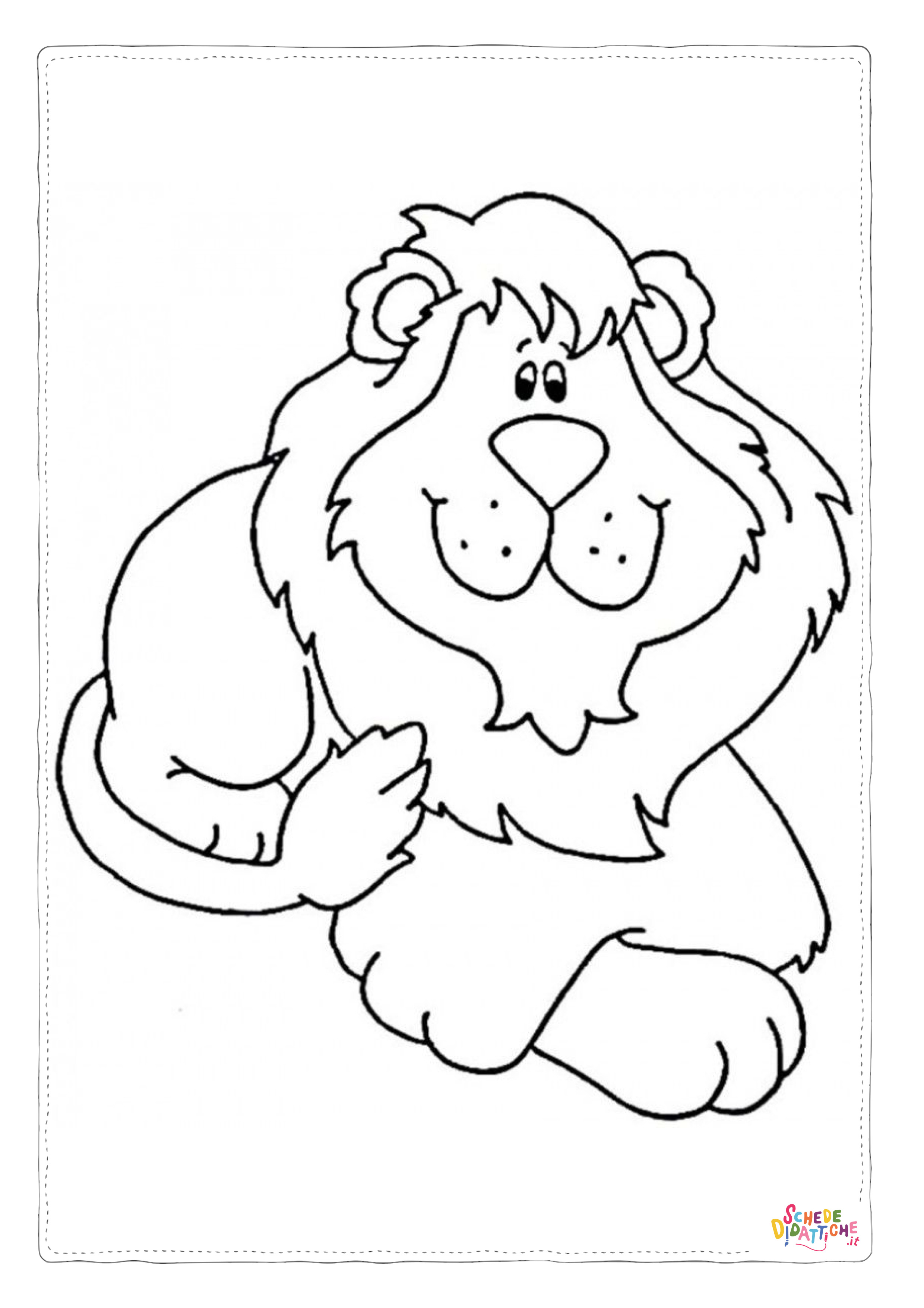 Disegno "Disegno di leone da stampare e colorare 25" Disegno di leone da stampare e colorare 25