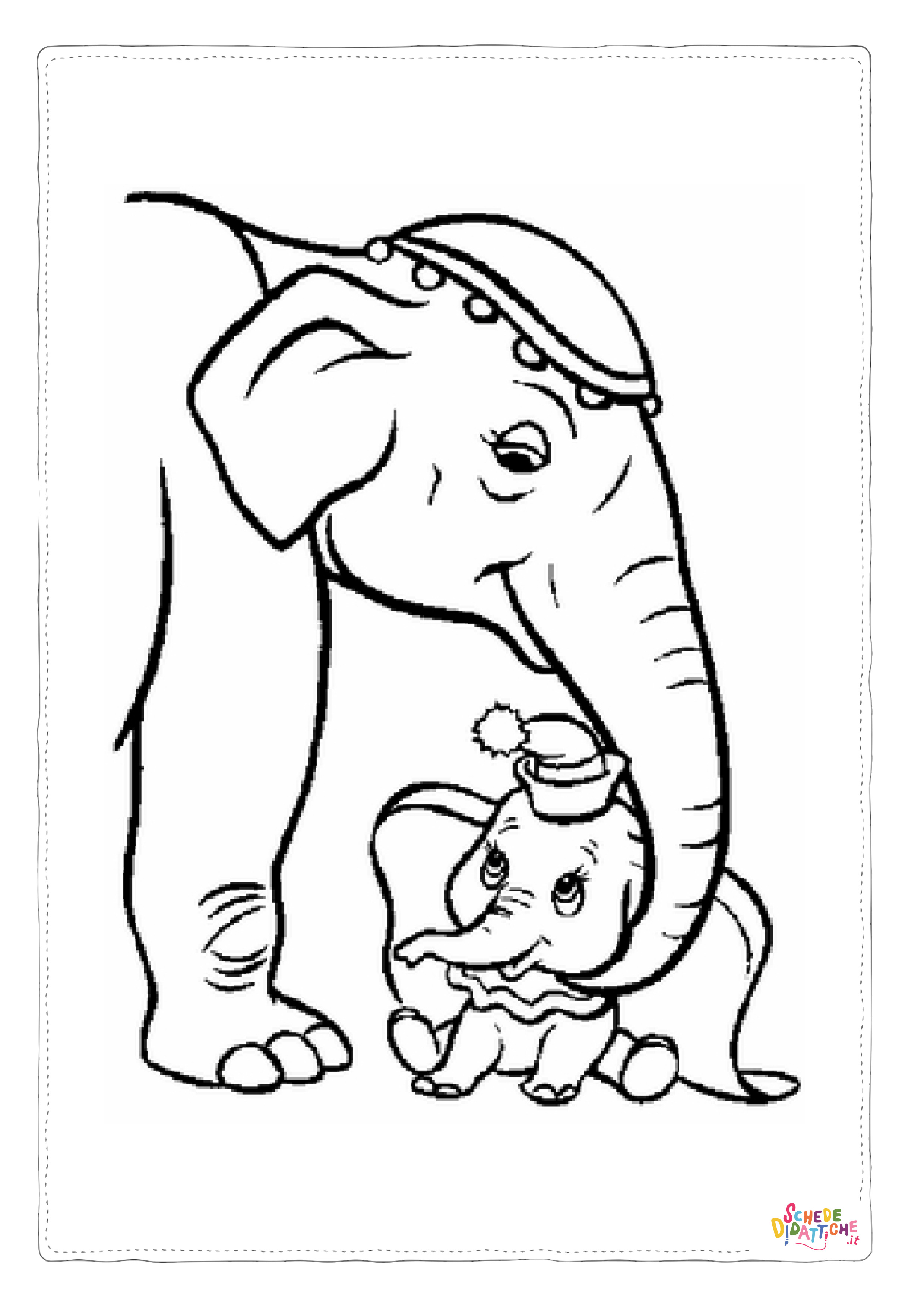 Disegno di Dumbo da stampare e colorare 56