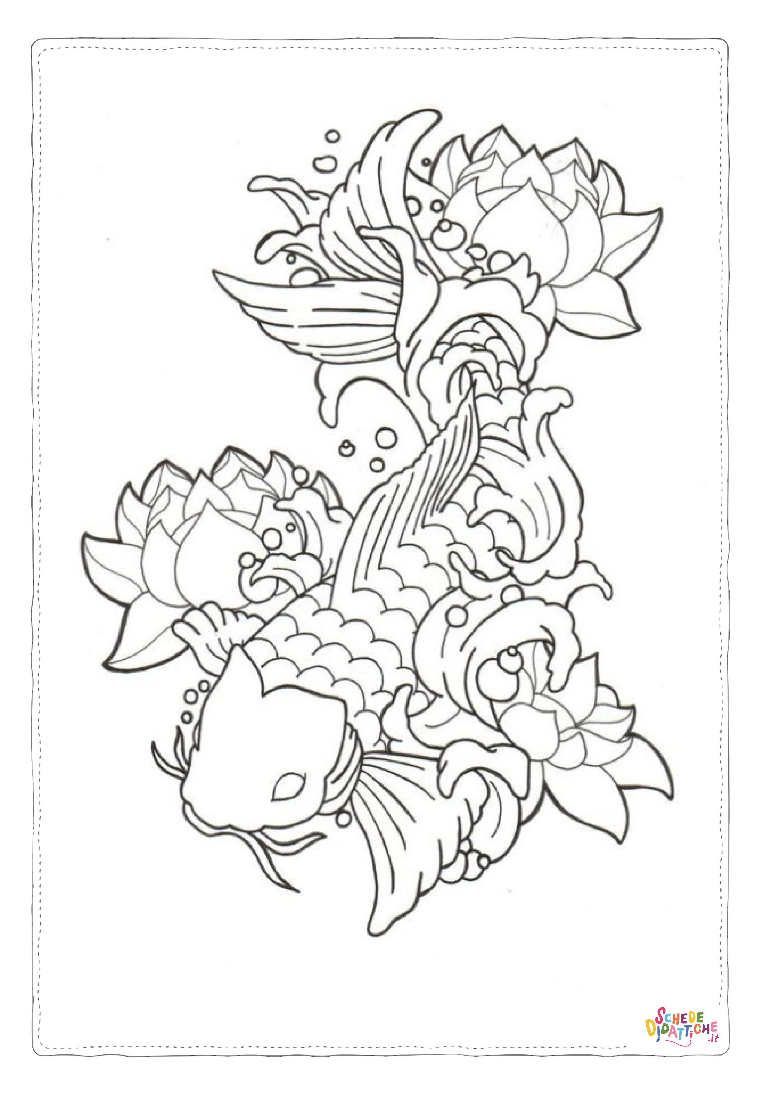 Disegno "Disegno di pesce da stampare e colorare 109" Disegno di pesce da stampare e colorare 109