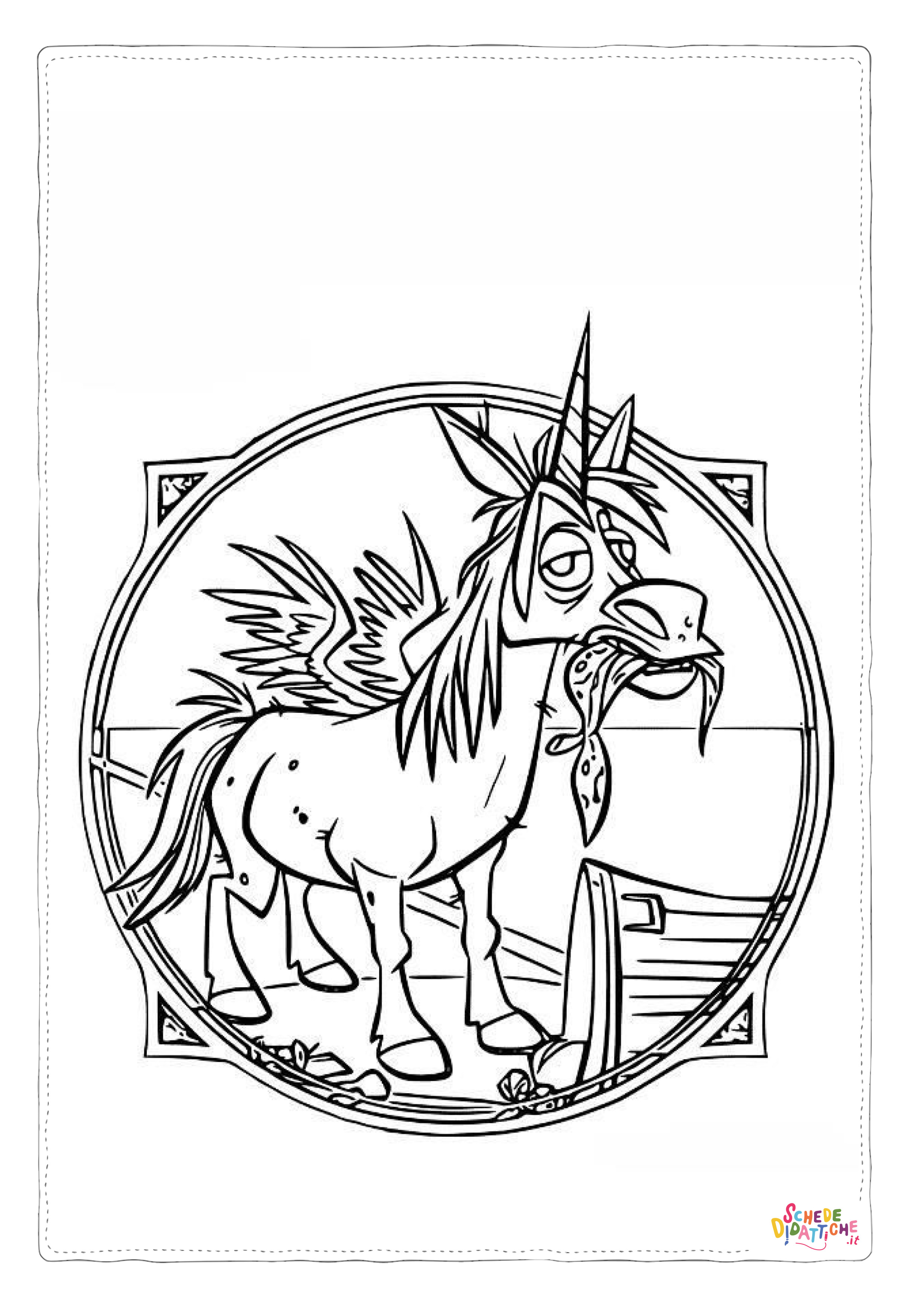 Disegno "Disegno di unicorno da stampare e colorare 75" Disegno di unicorno da stampare e colorare 75