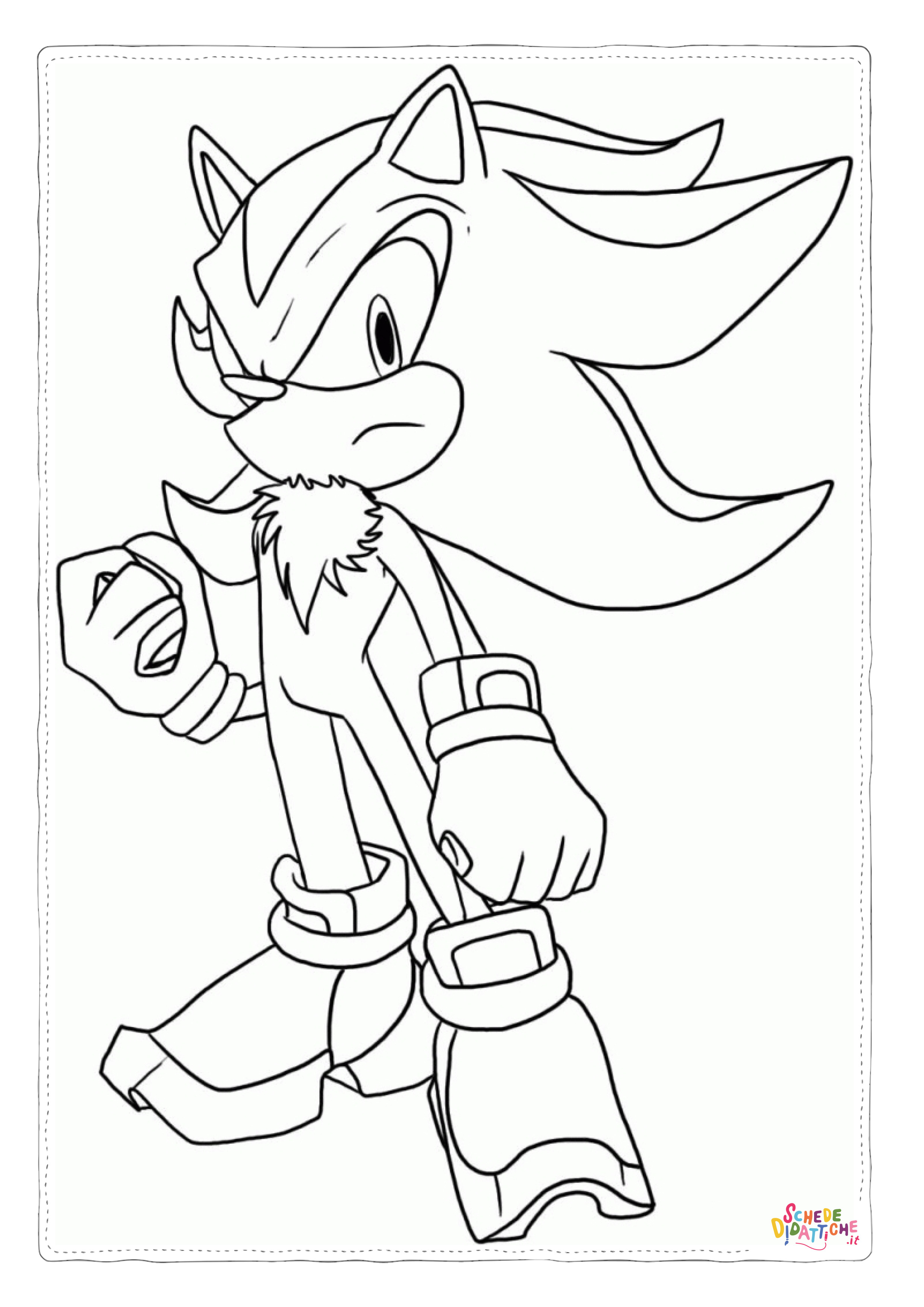 Disegno di Sonic da stampare e colorare 18