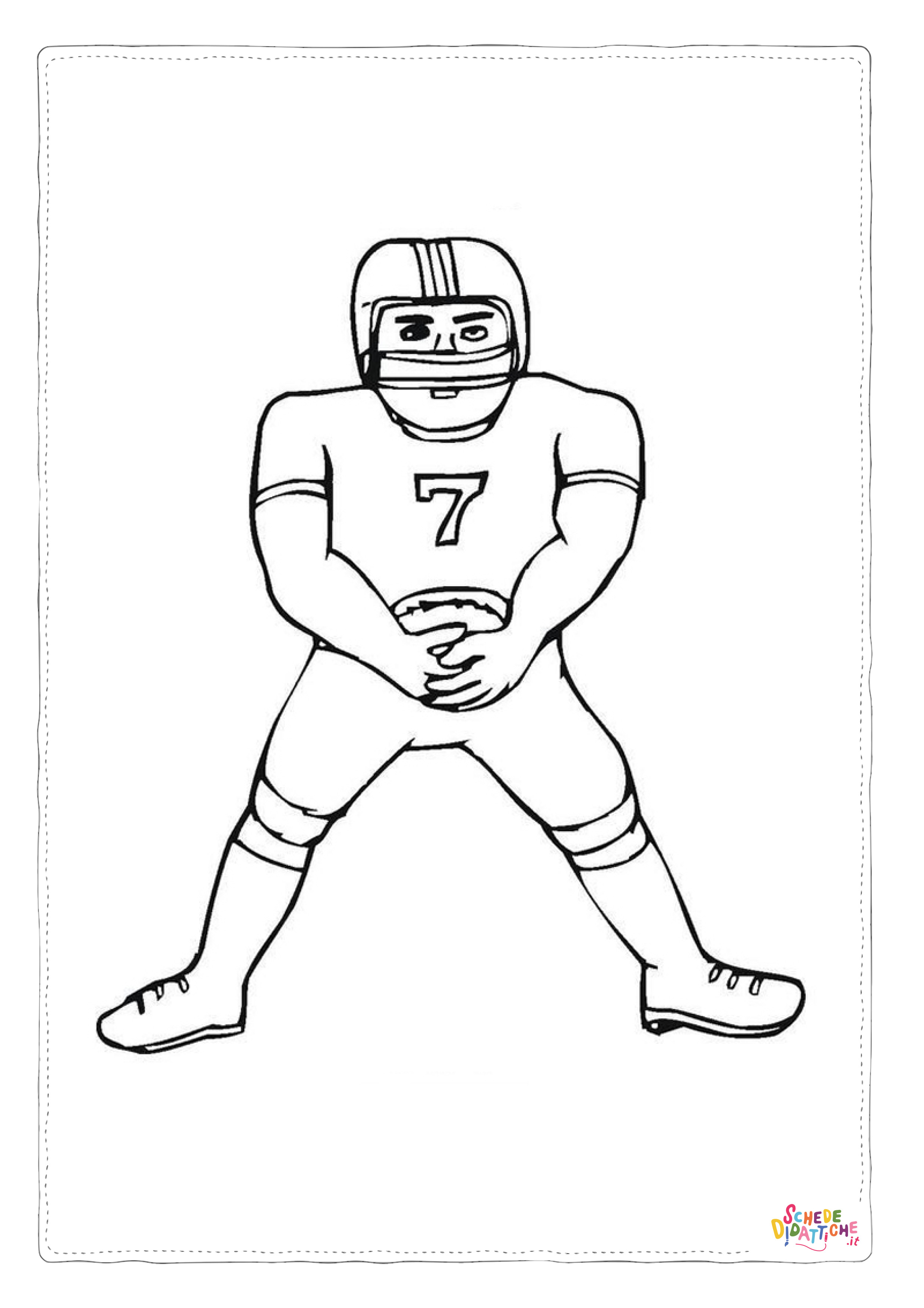Disegno di football americano da stampare e colorare 18