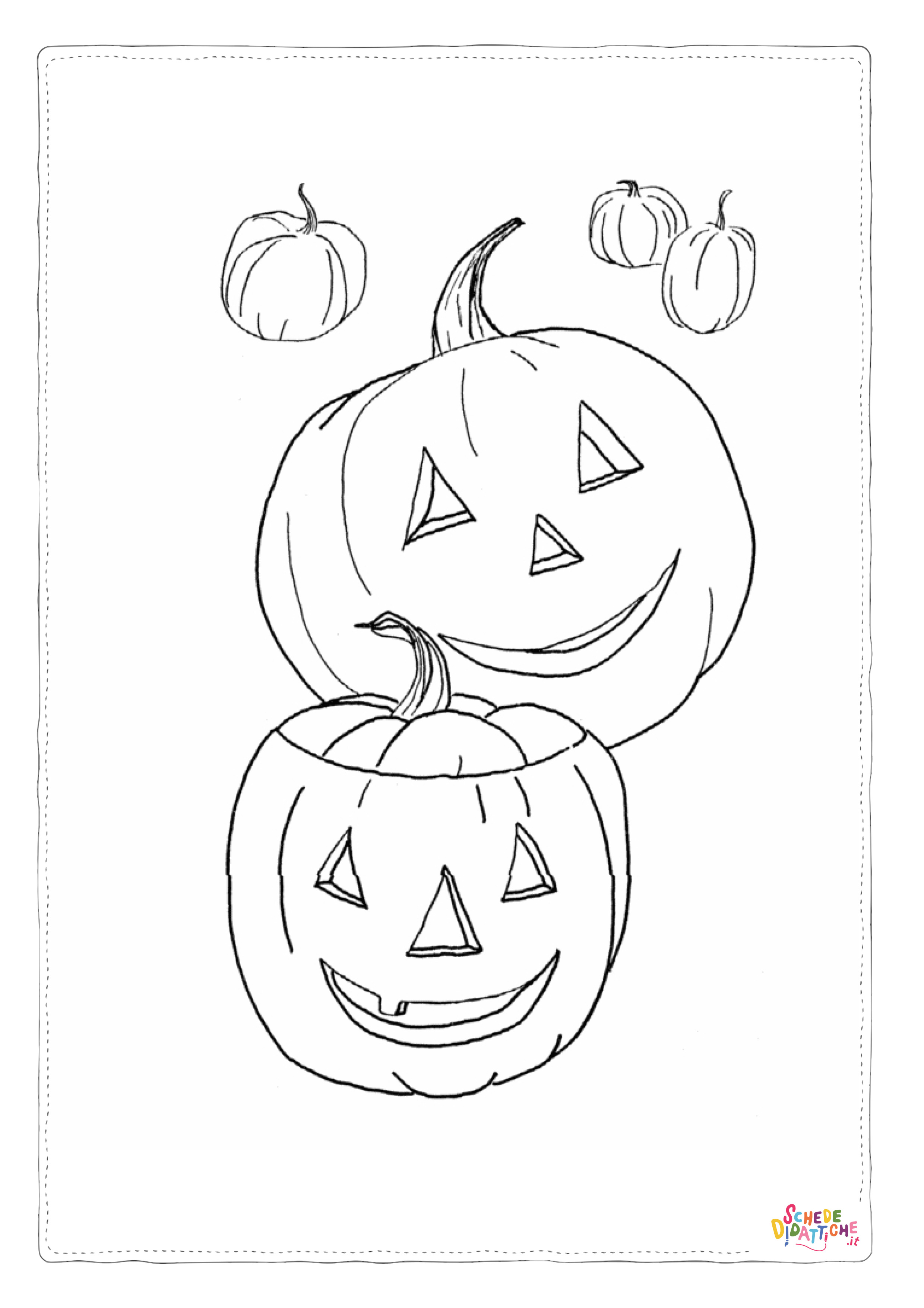 Disegno "Disegno di zucca di Halloween da stampare e colorare 31" Disegno di zucca di Halloween da stampare e colorare 31