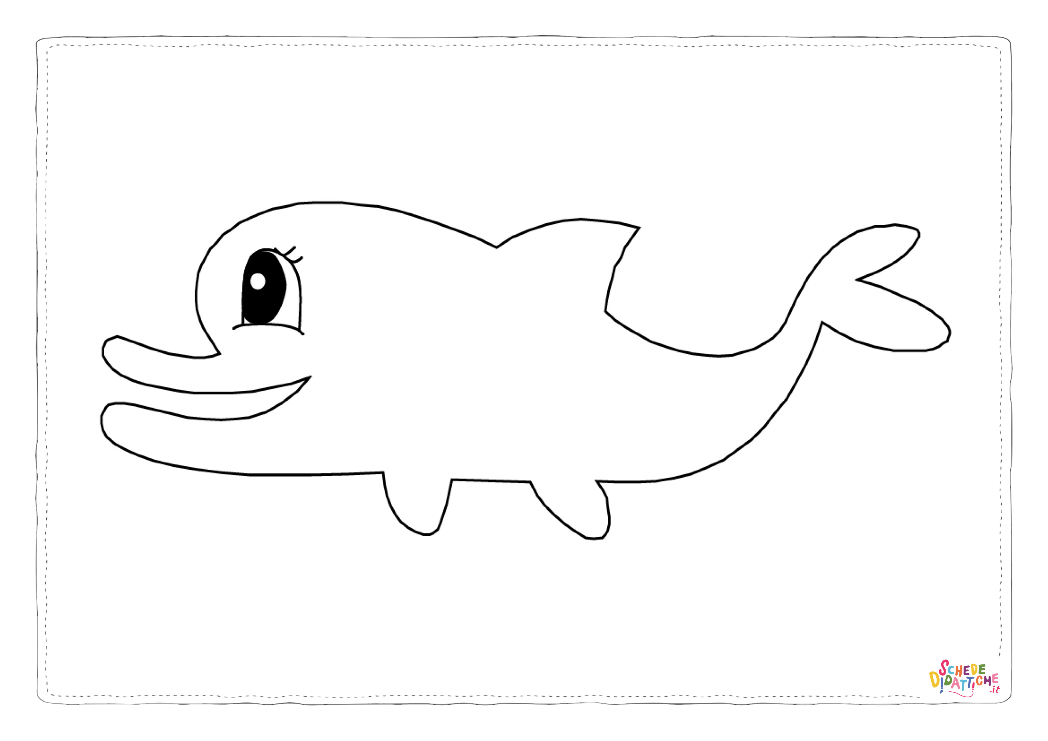 Disegno "Disegno di delfino da stampare e colorare 76" Disegno di delfino da stampare e colorare 76