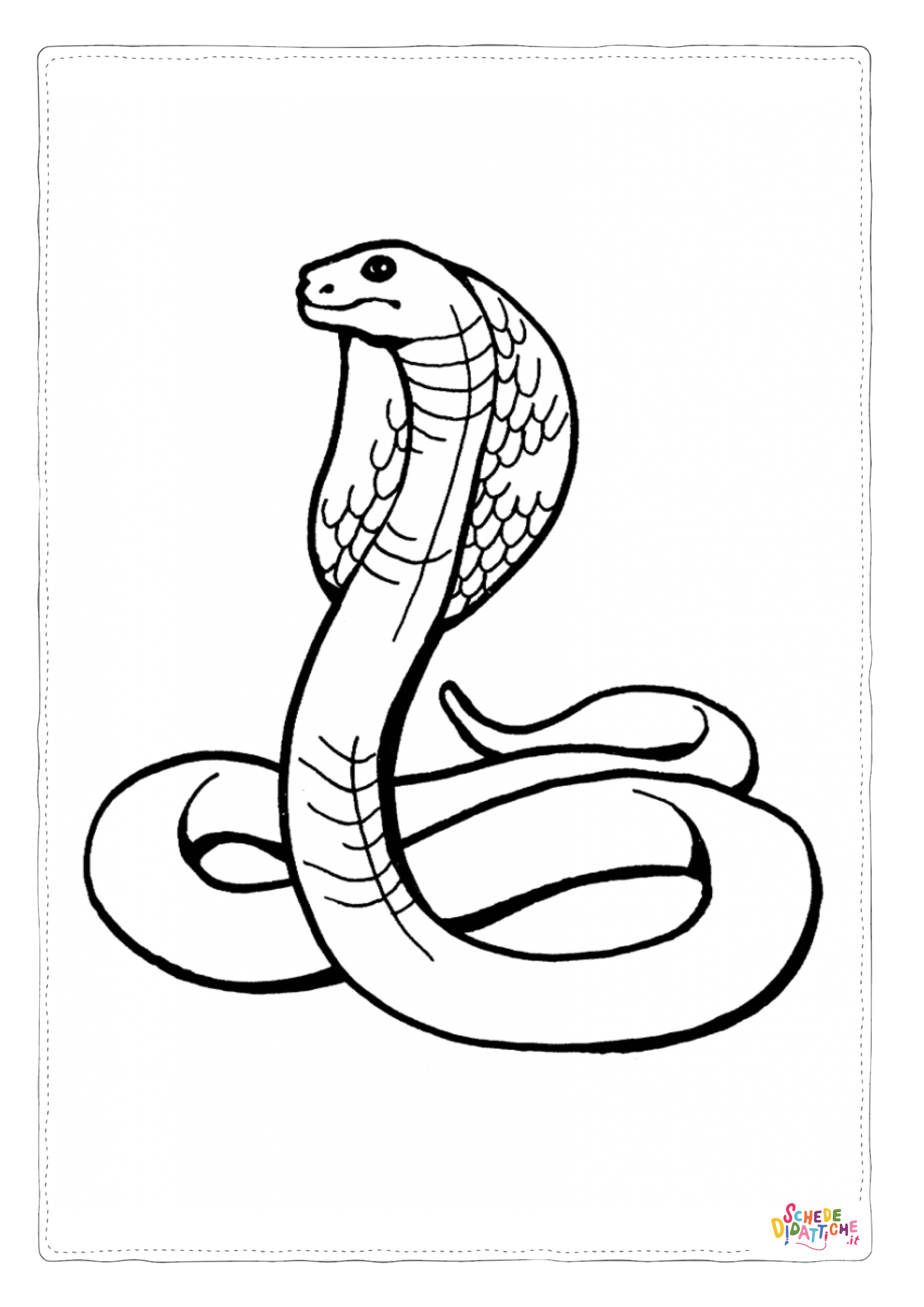 Disegno "Disegno di serpente da stampare e colorare 56" Disegno di serpente da stampare e colorare 56