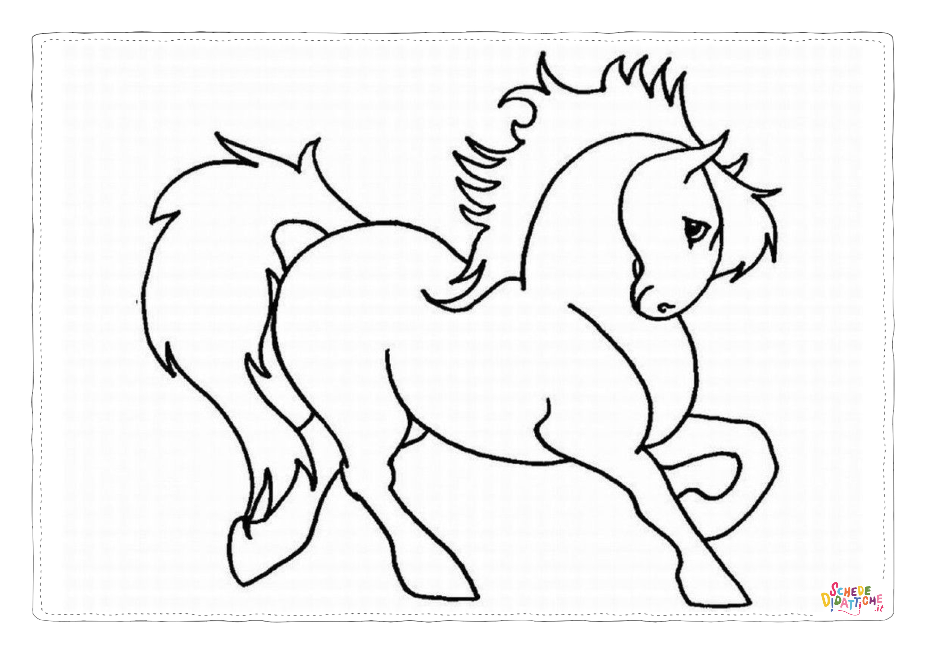 Disegno "Disegno di cavallo da stampare e colorare 59" Disegno di cavallo da stampare e colorare 59