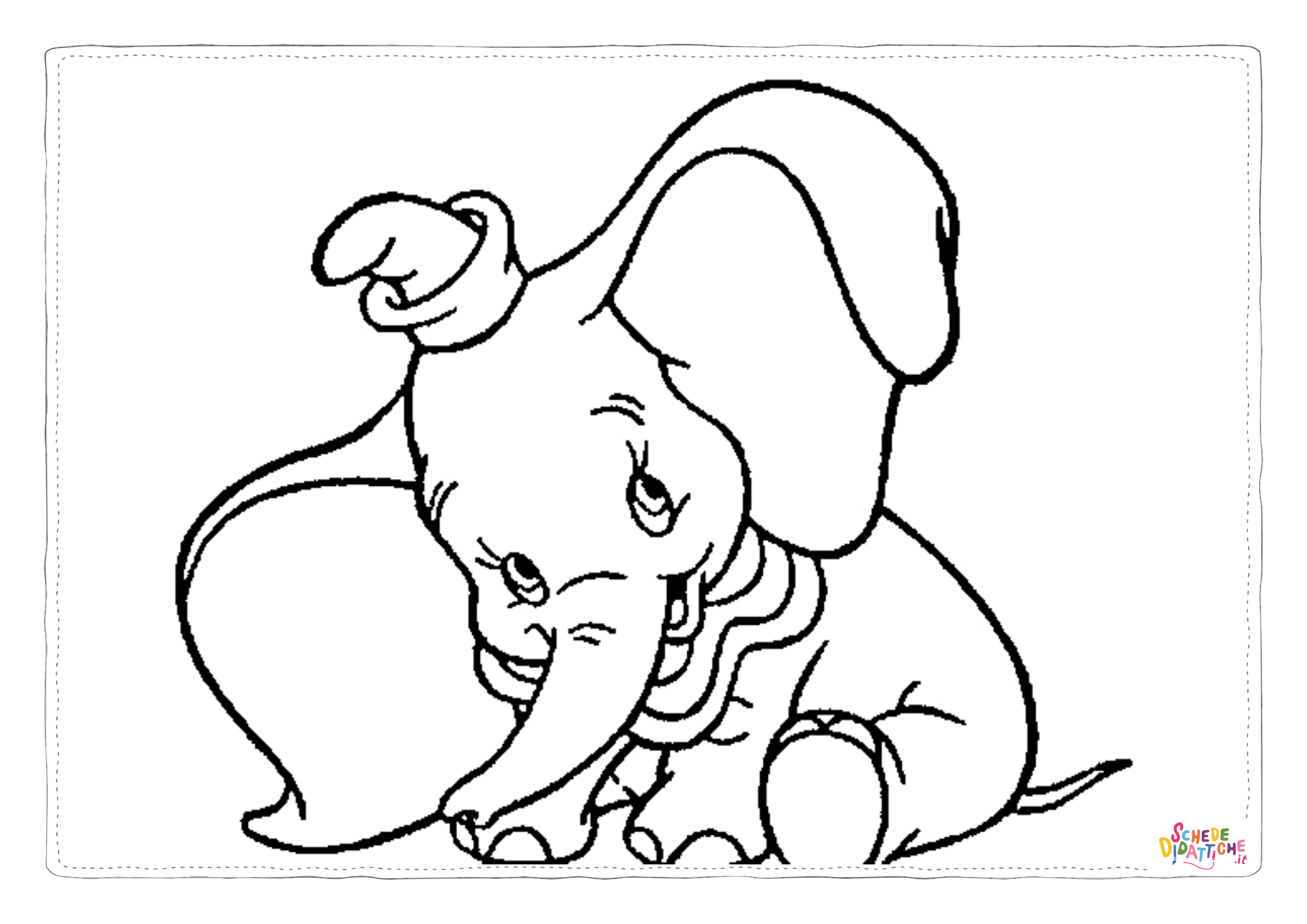 Disegno "Disegno di Dumbo da stampare e colorare 58" Disegno di Dumbo da stampare e colorare 58