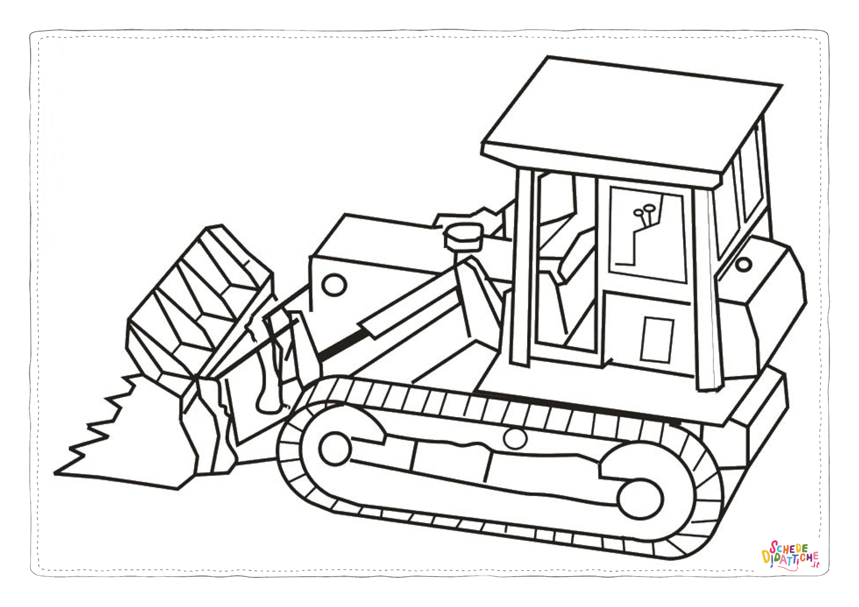 Disegno "Disegno di mezzo da lavoro da stampare e colorare 88" Disegno di mezzo da lavoro da stampare e colorare 88