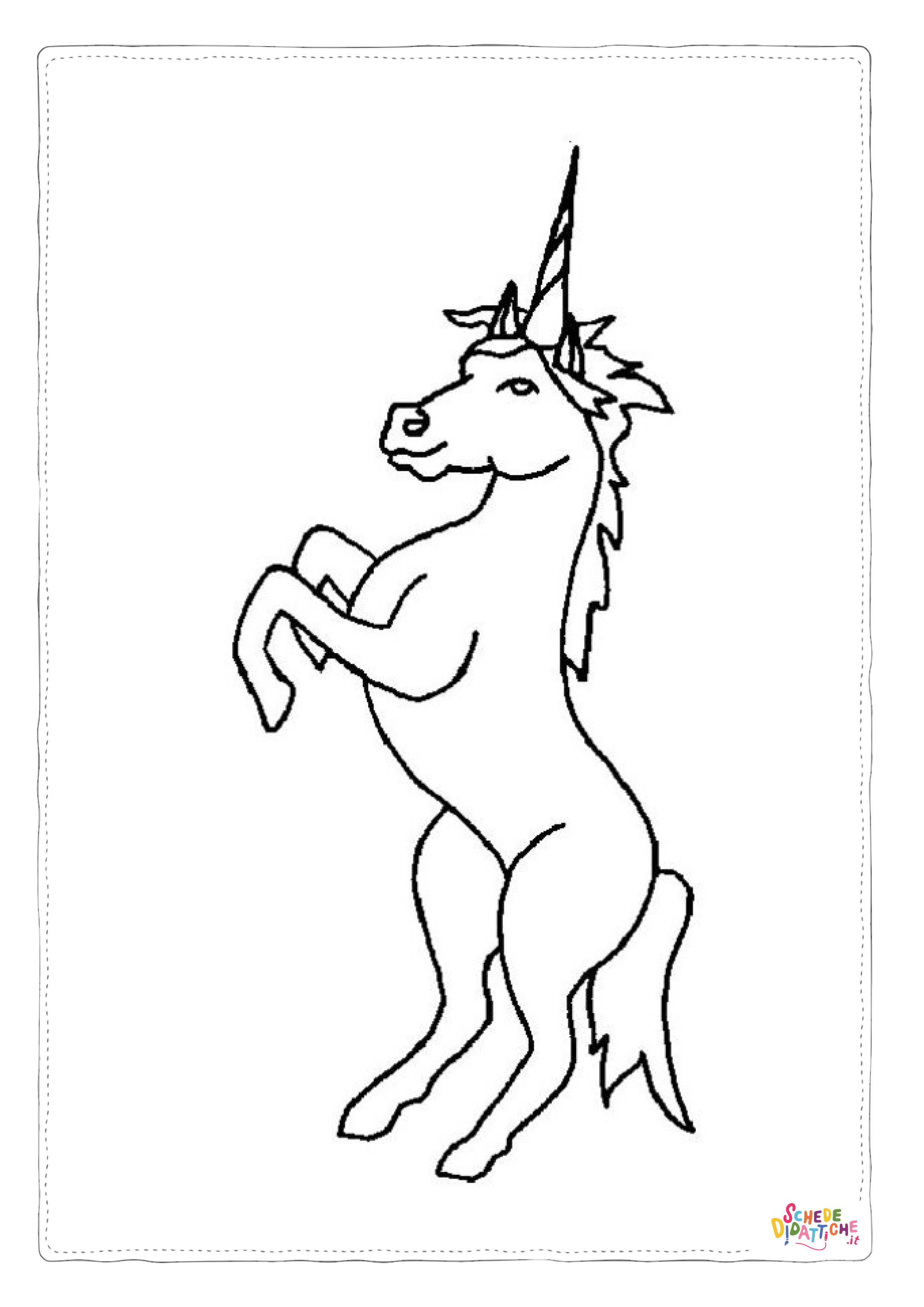 Disegno di unicorno da stampare e colorare 148
