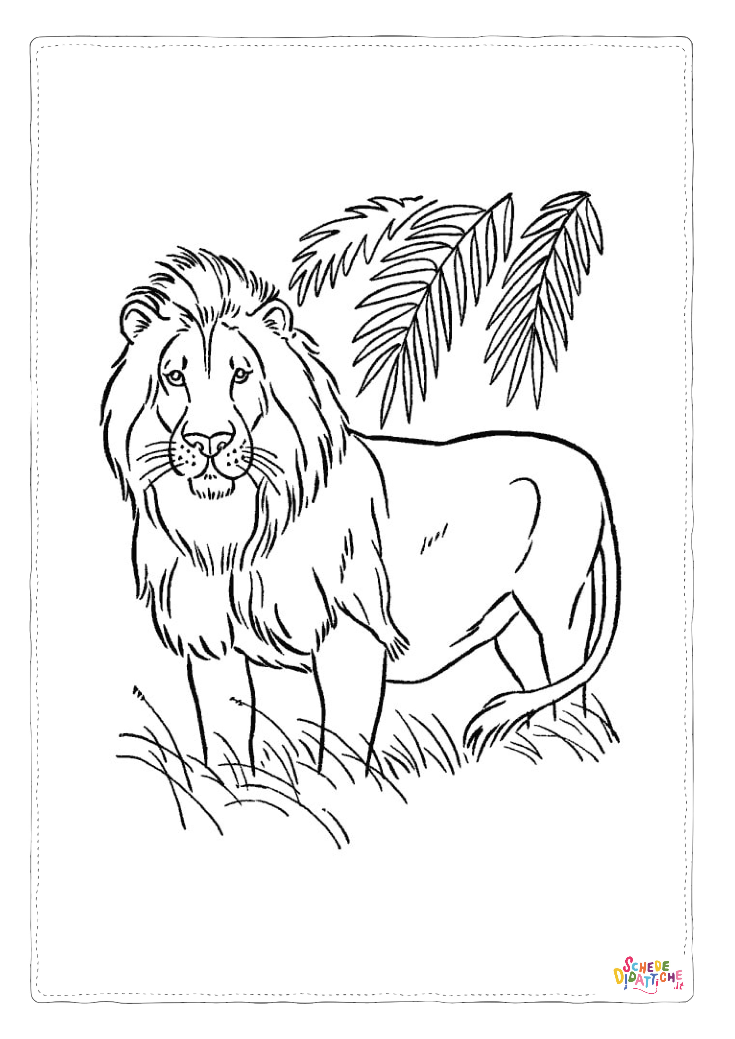 Disegno "Disegno di leone da stampare e colorare 80" Disegno di leone da stampare e colorare 80