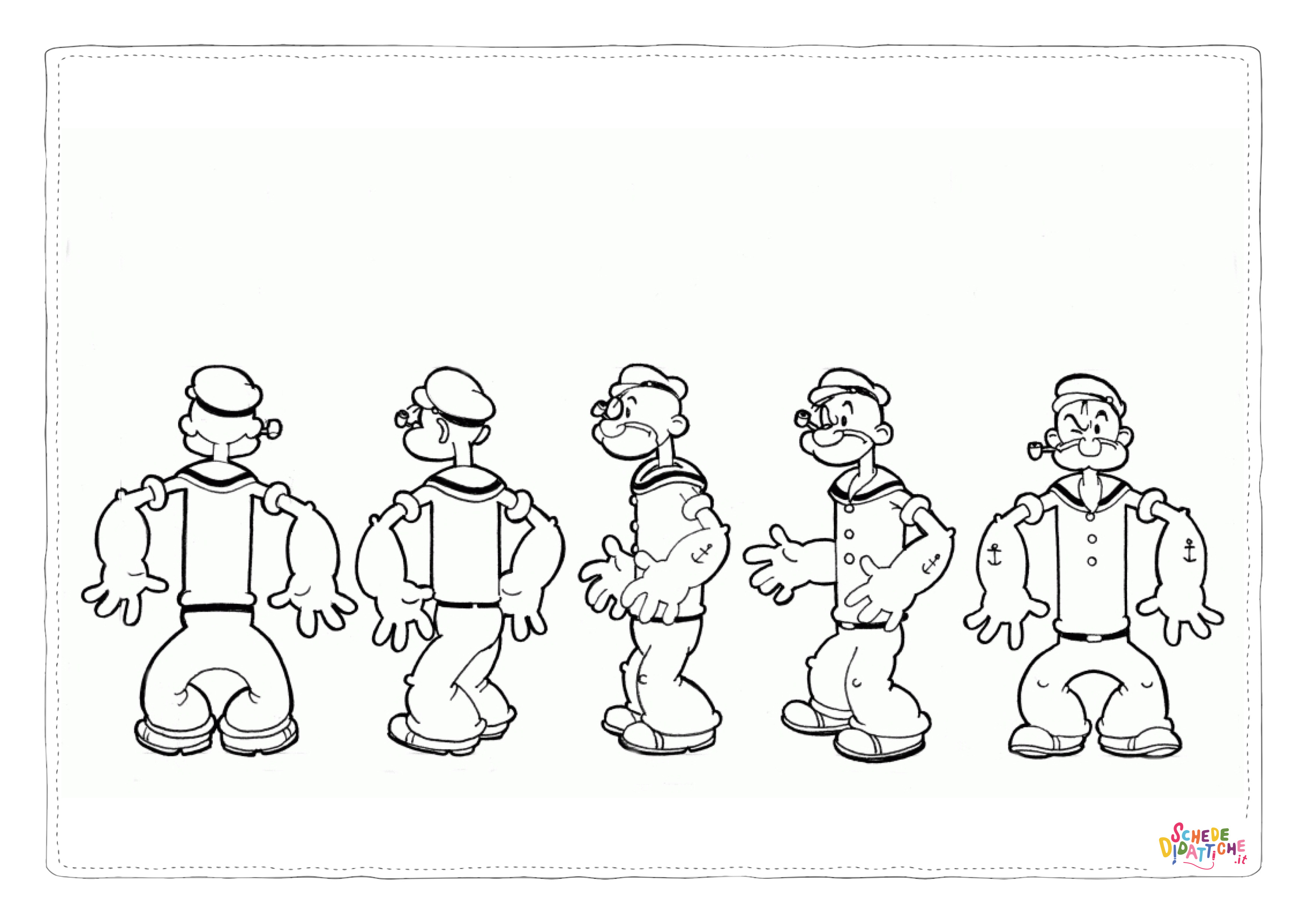 Disegno di Braccio di ferro da stampare e colorare 7